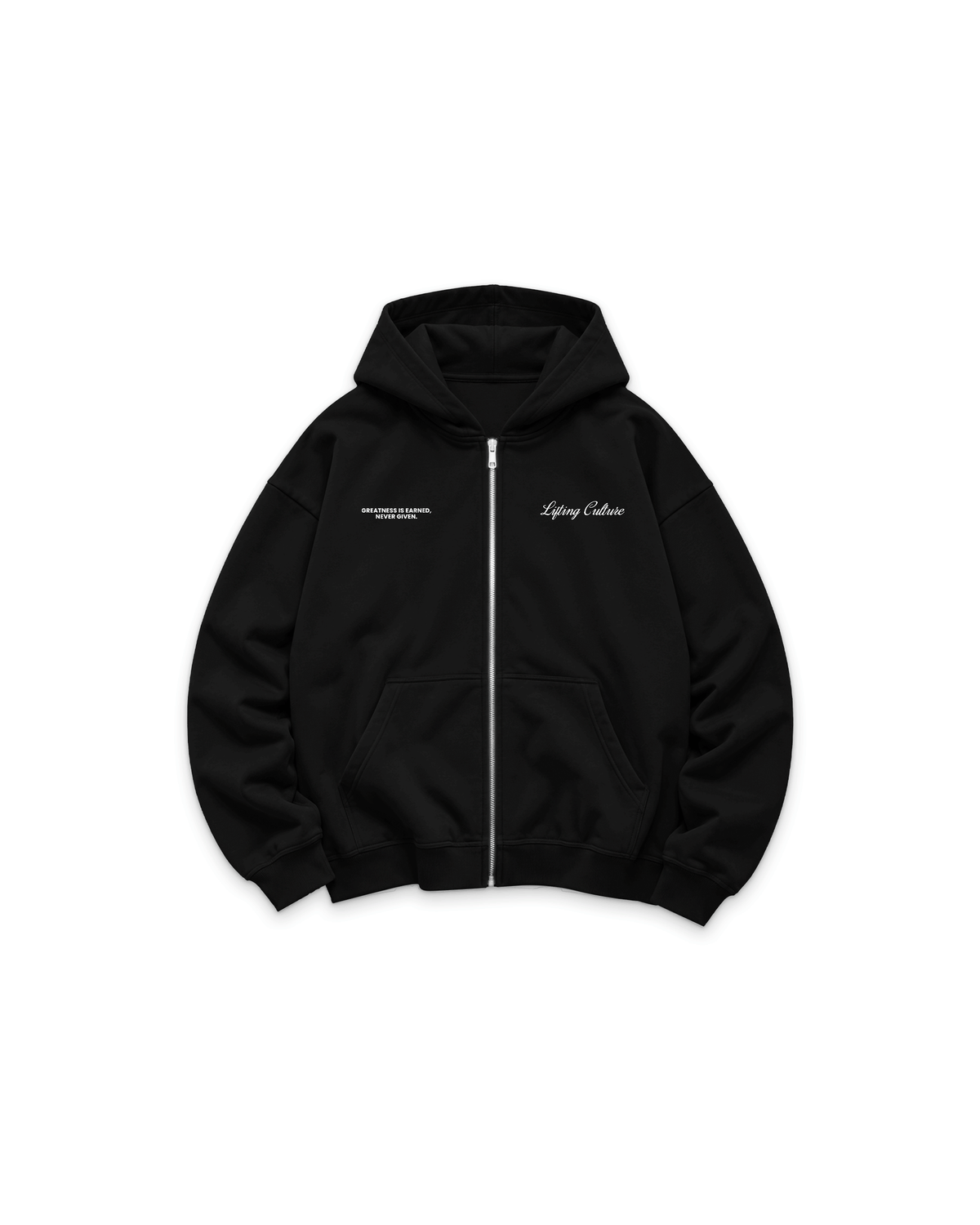 LIFTING CULTURE ZIP HOODIE - BLACK