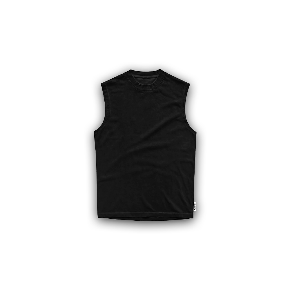 OVERSIZE SLEEVELESS - BLACK