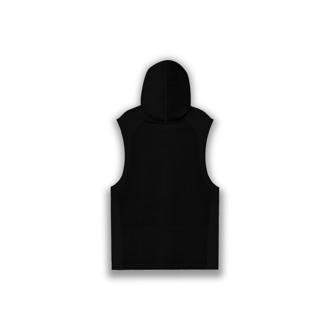 DARK TANK HOODIE - BLACK