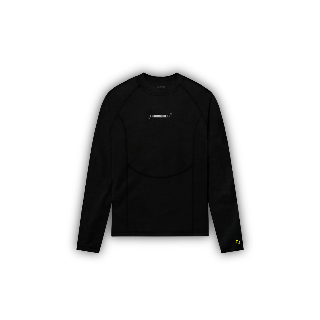 TRAINING DEPARTMENT LONG TECH T-SHIRT - BLACK