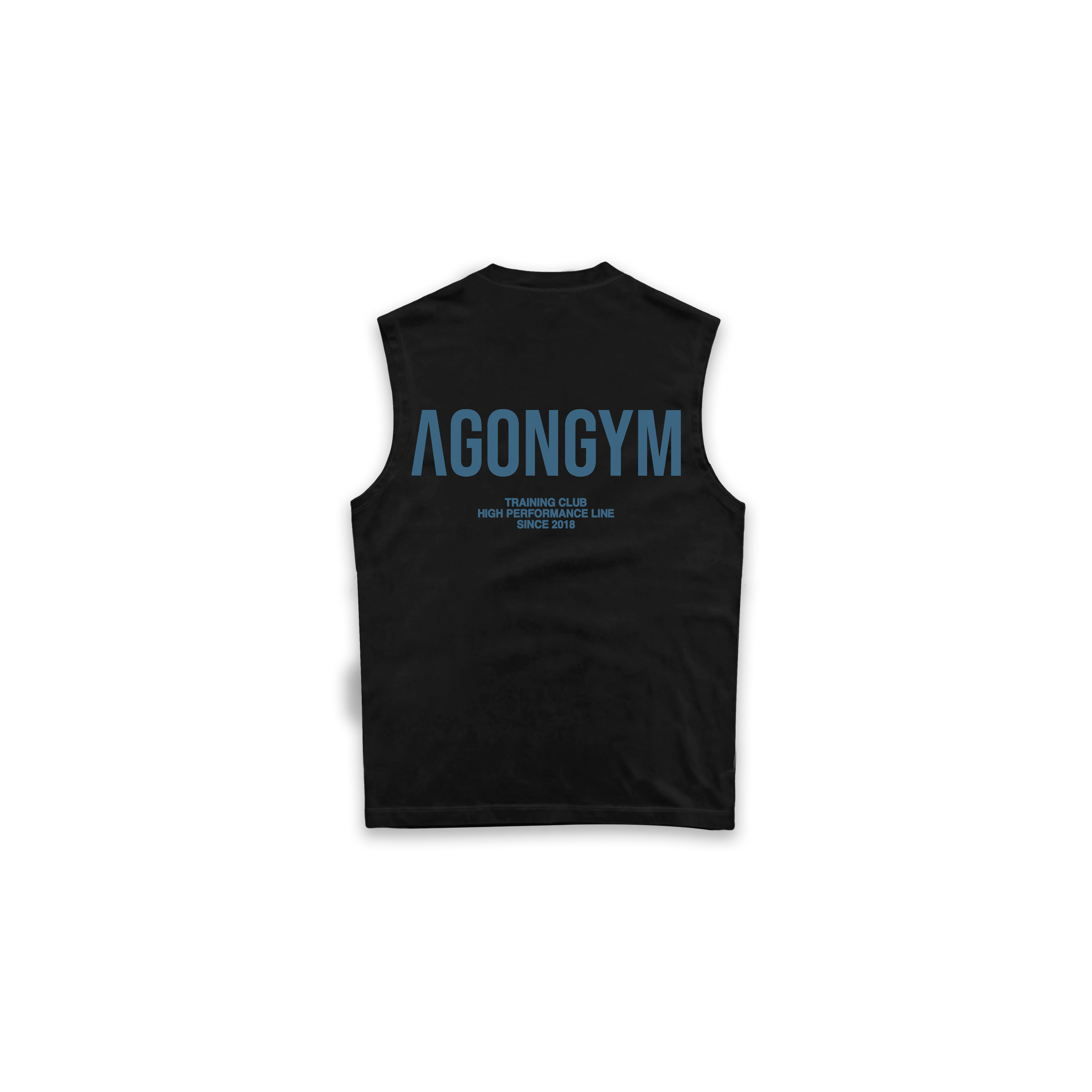 OVERSIZE SLEEVELESS TRAINING CLUB - BLACK/PETROL BLUE