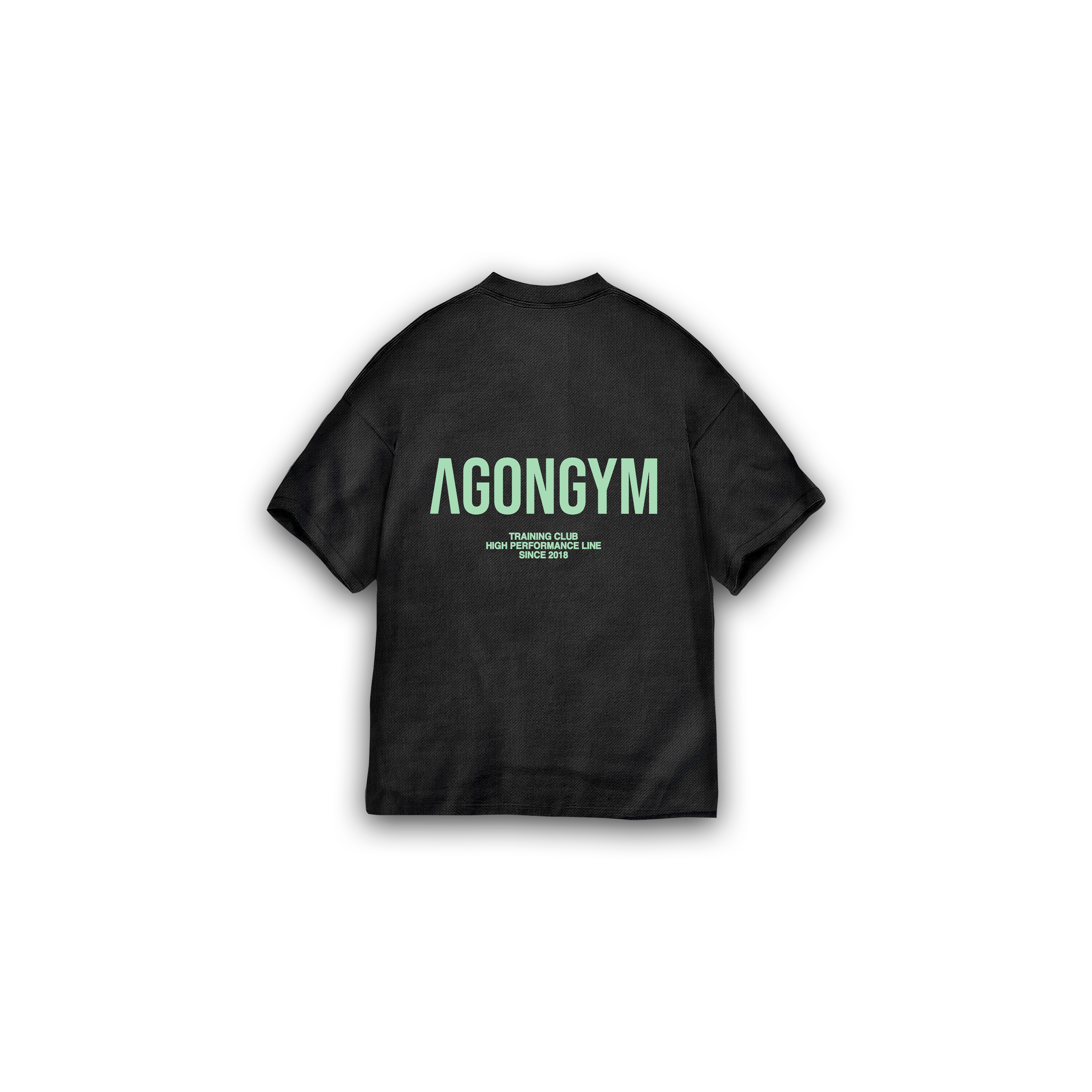 OVERSIZE TRAINING CLUB - WASHED BLACK/LIME GREEN