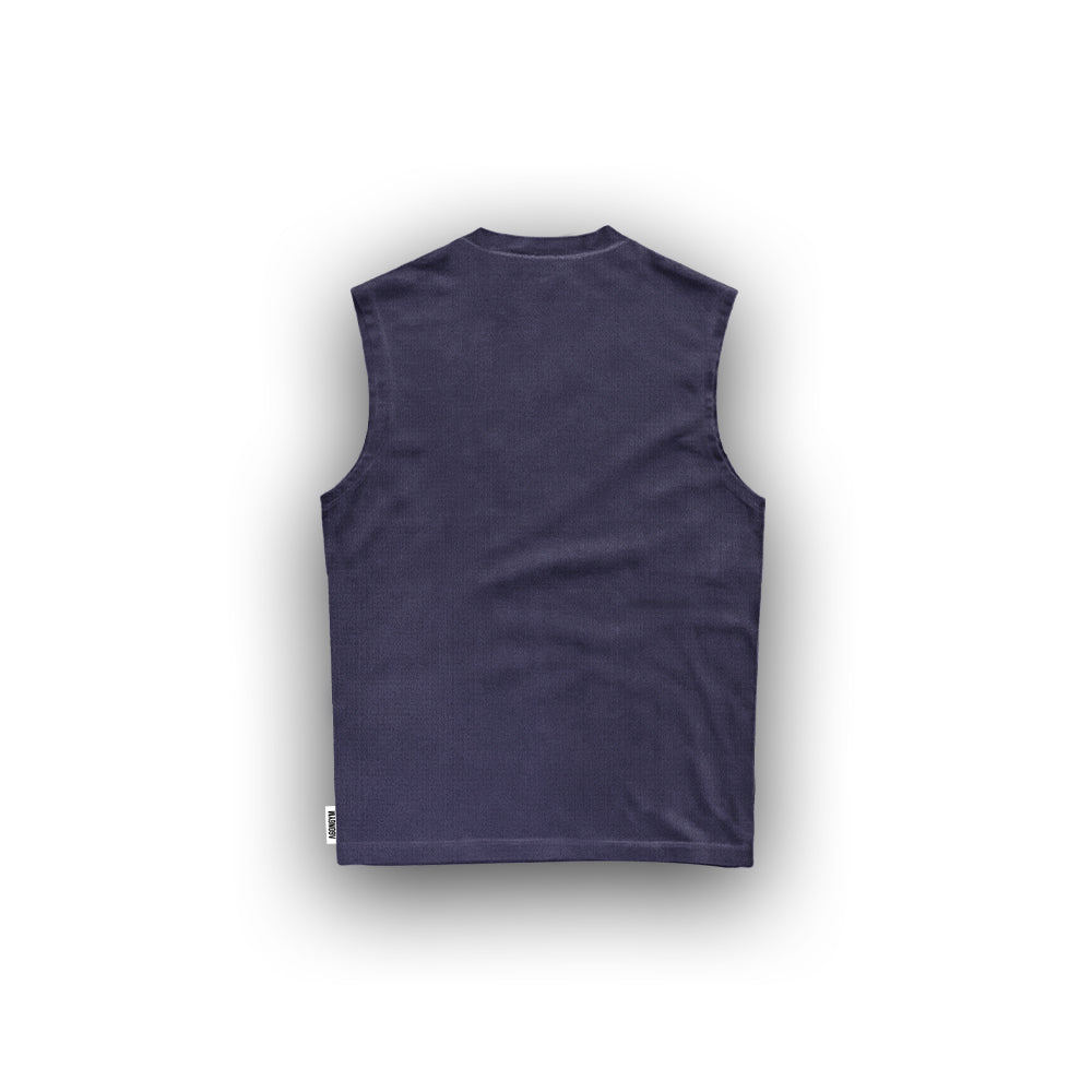 DARK OVERSIZE SLEEVELESS - DARK PURPLE/BLACK