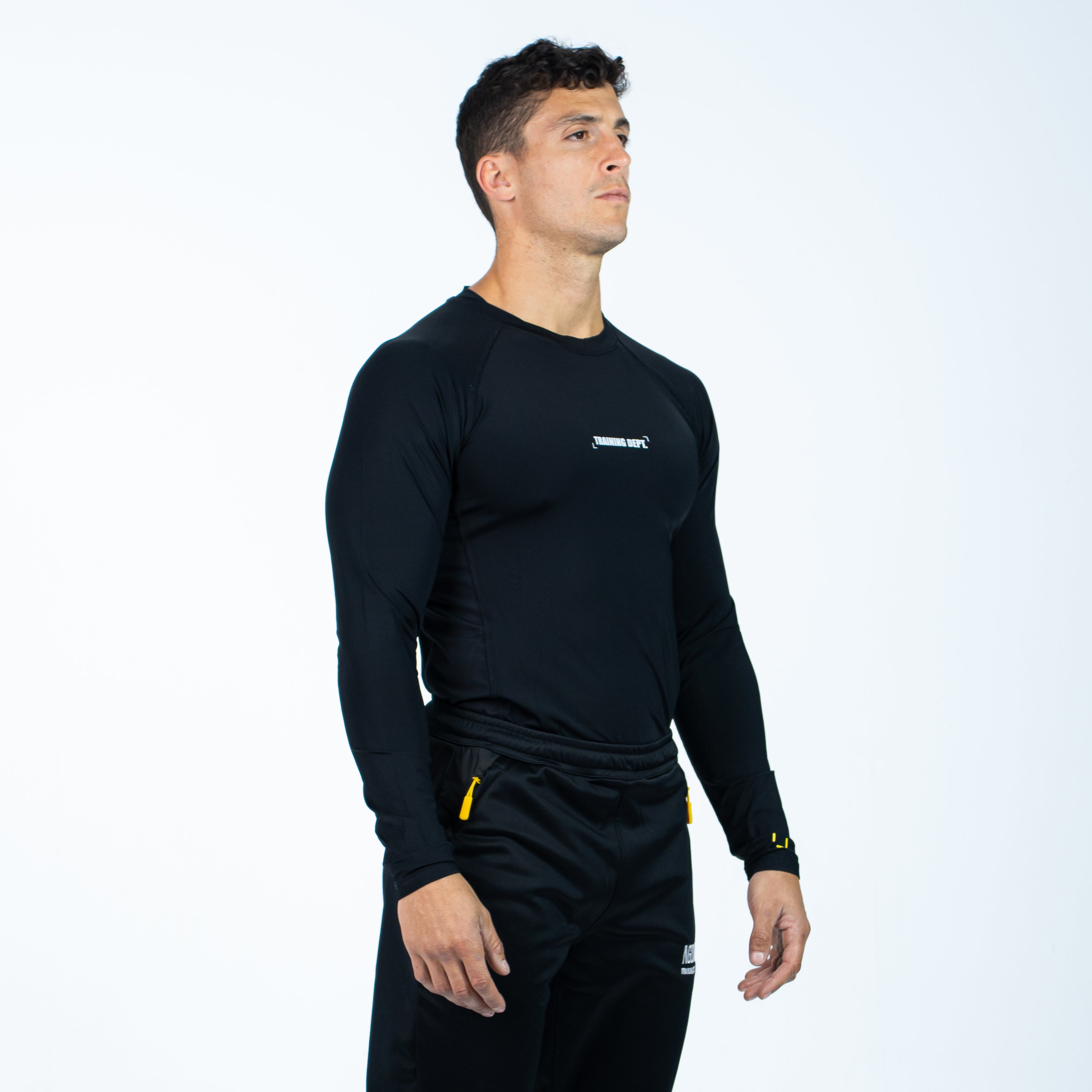 TRAINING DEPARTMENT LONG TECH T-SHIRT - BLACK