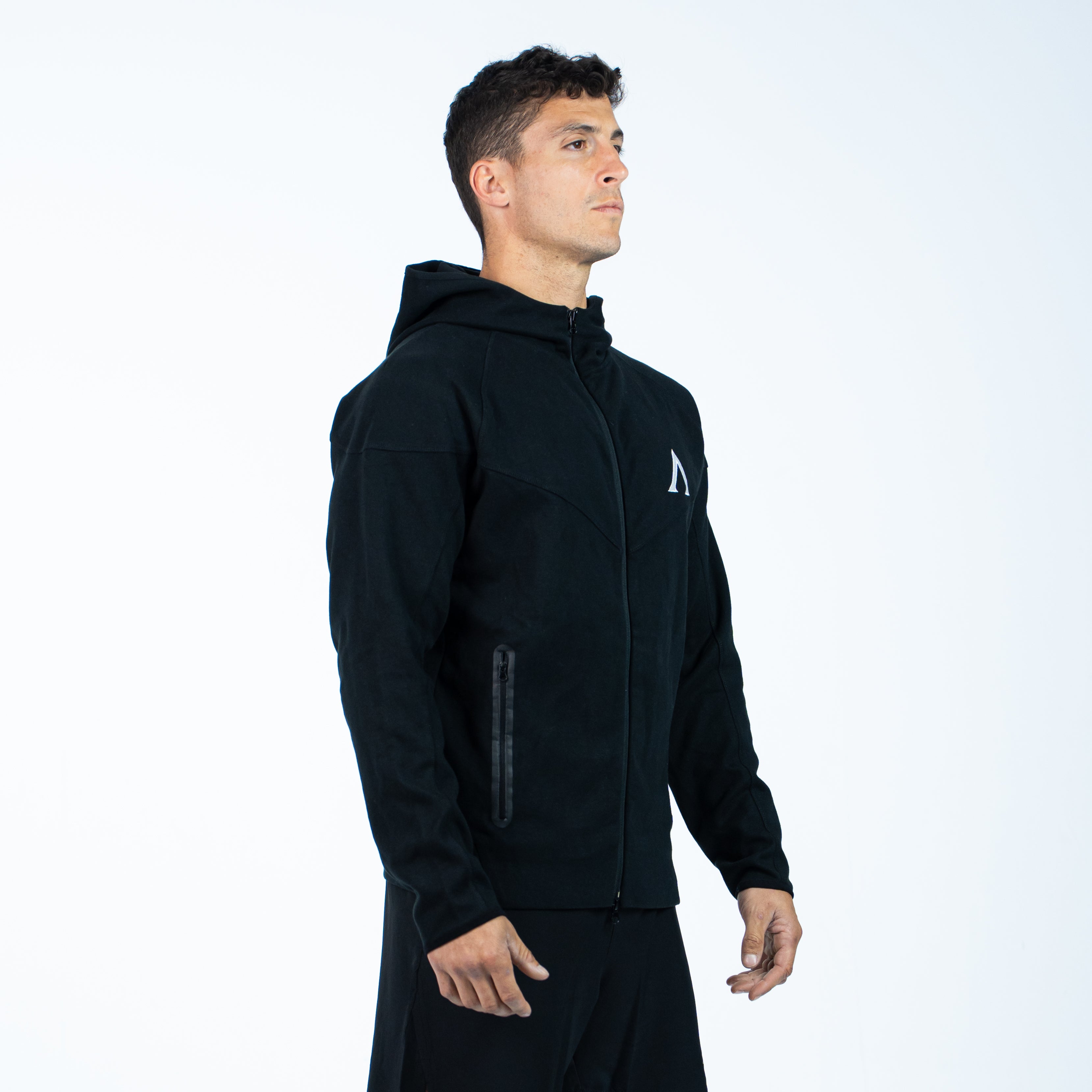 PERFORMANCE ZIP HOODIE - BLACK