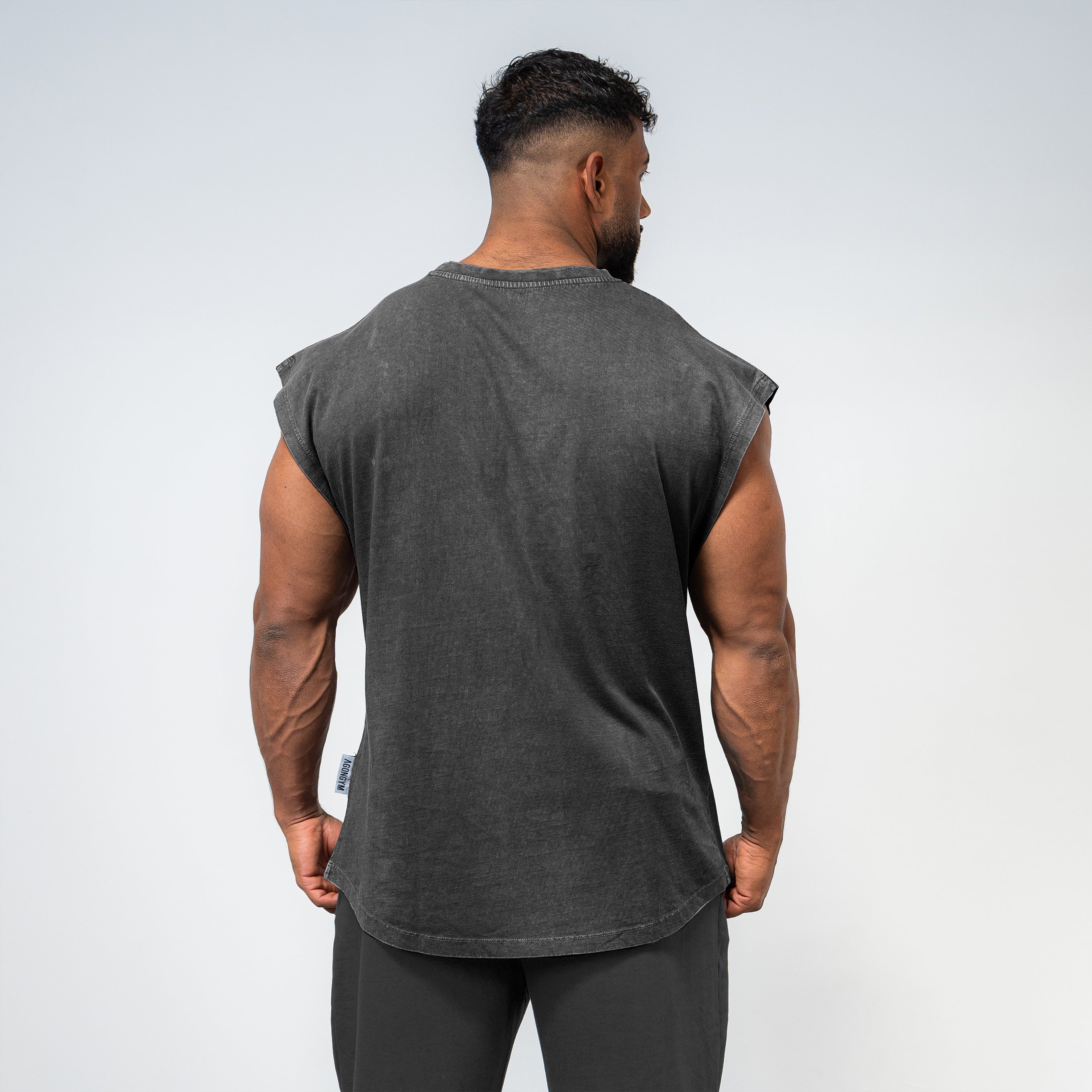DARK OVERSIZE SLEEVELESS - DARK GRAY