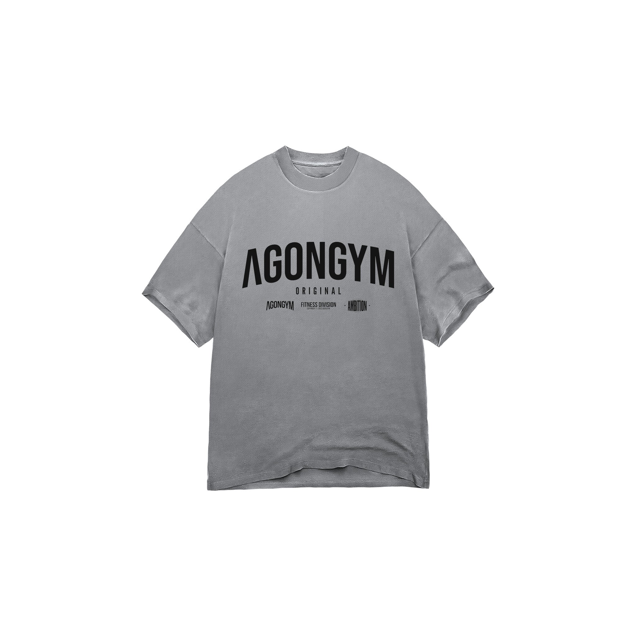 OVERSIZE FITNESS DIVISION - WASHED LIGHT GREY