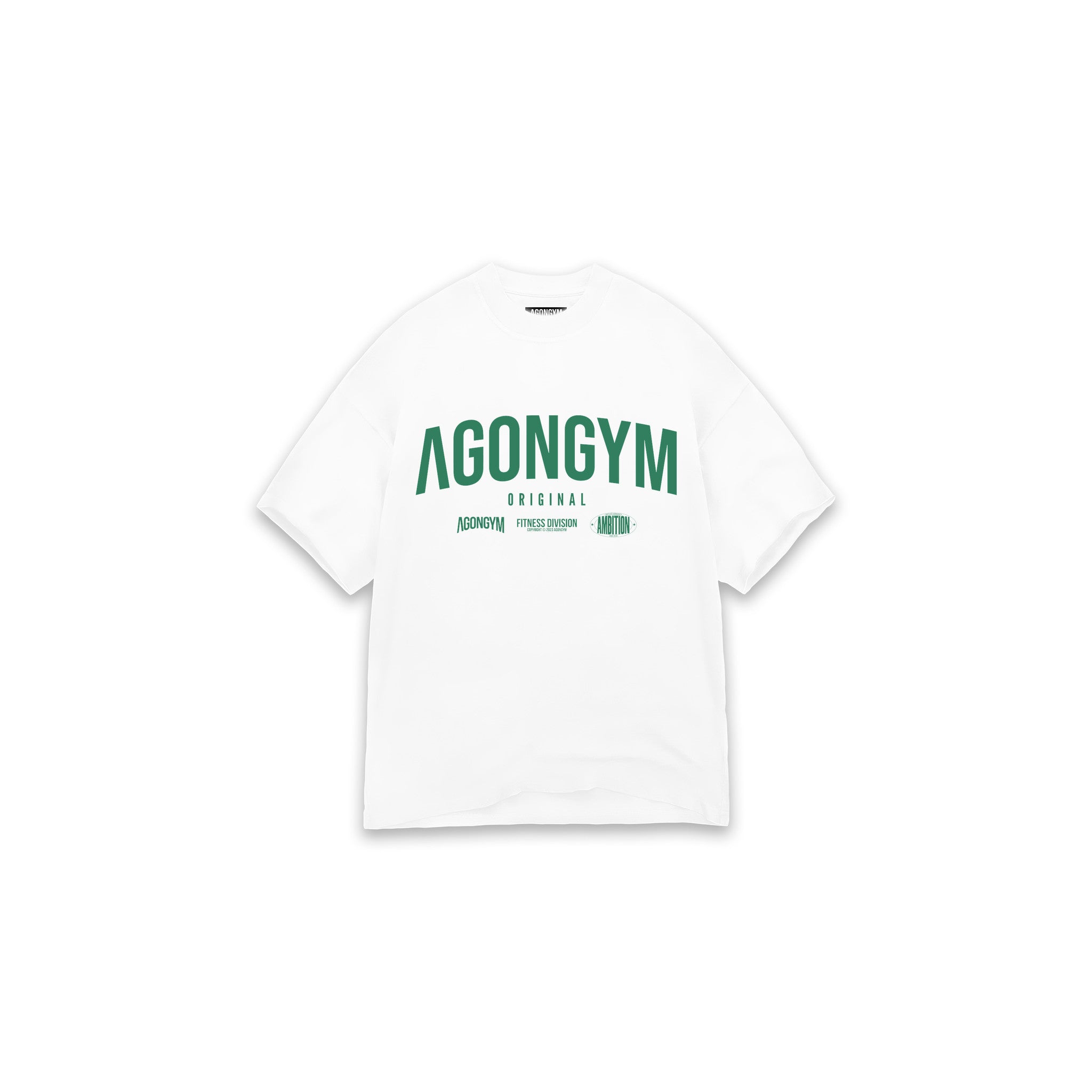 OVERSIZE FITNESS DIVISION - WHITE/TURQUOISE