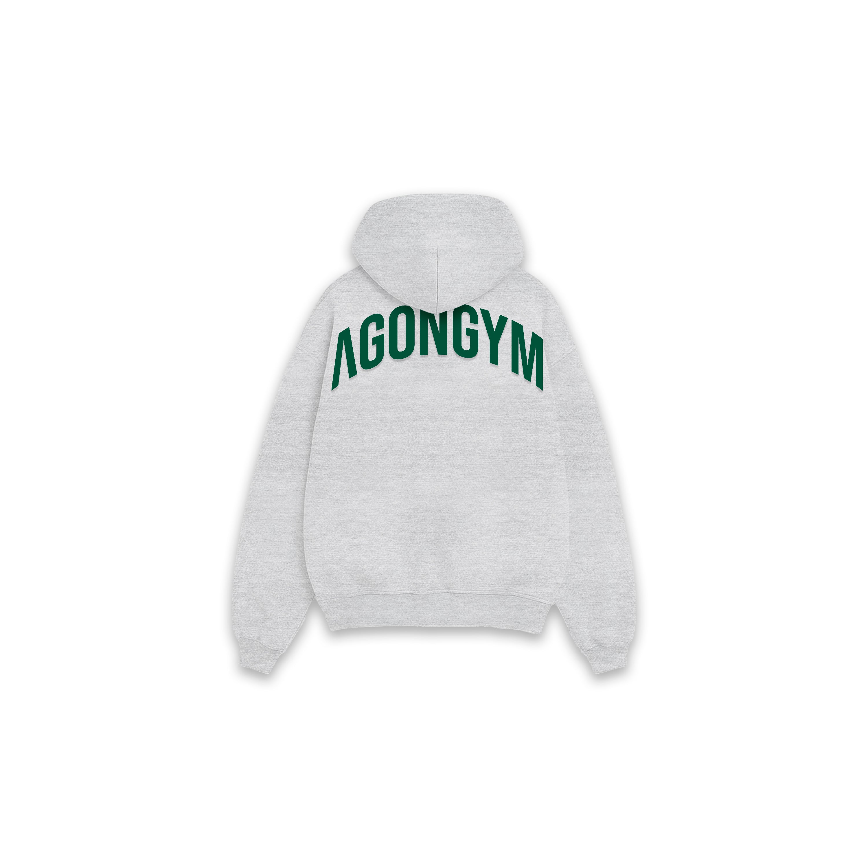 ZIP HOODIE LIFTING CLUB - GREY/ ROYAL GREEN