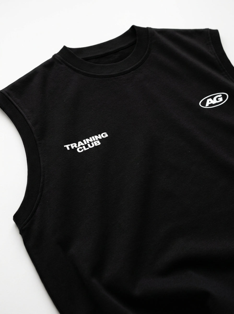 TRAINING CLUB SLEEVELESS - BLACK