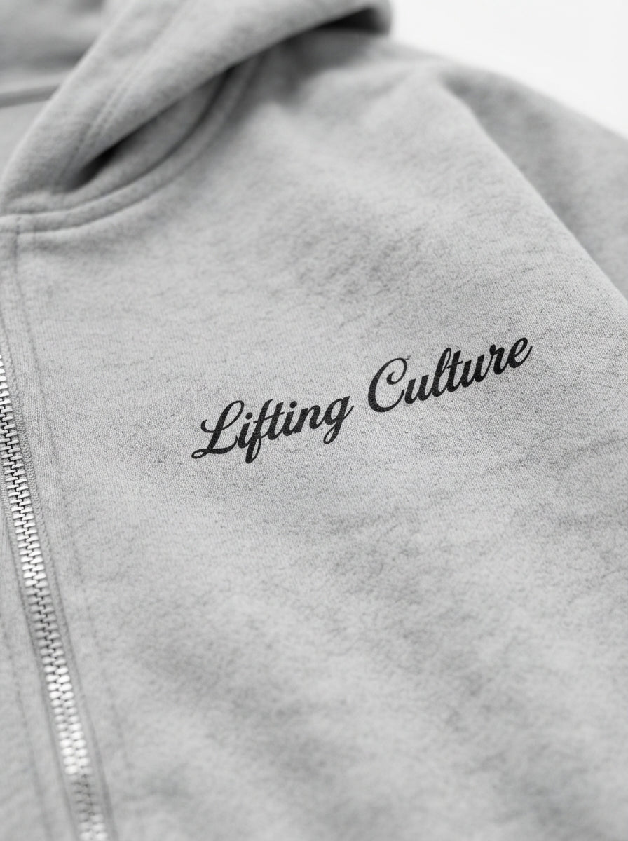 LIFTING CULTURE ZIP HOODIE - GREY