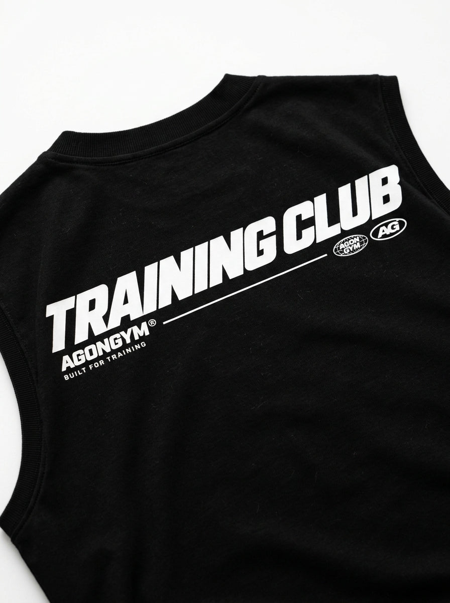 TRAINING CLUB SLEEVELESS - BLACK