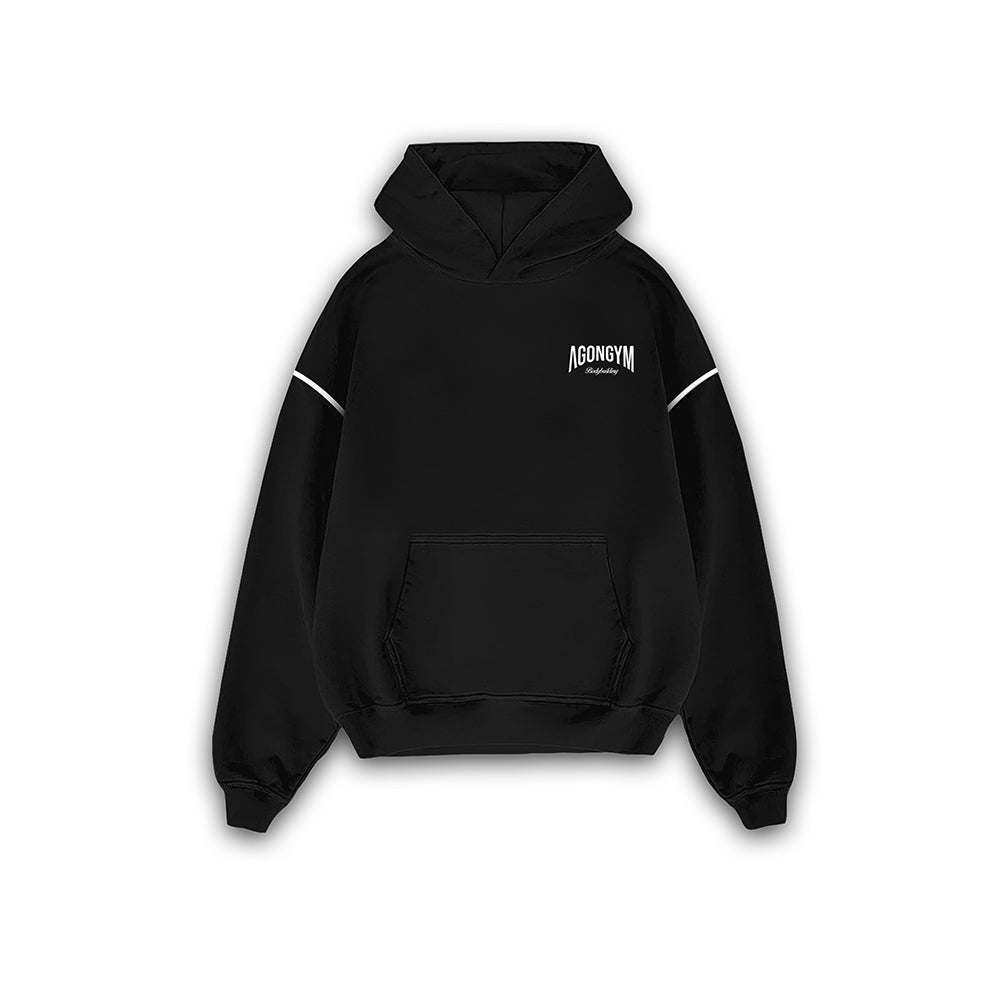 BODYBUILDING HOODIE BY JT - BLACK