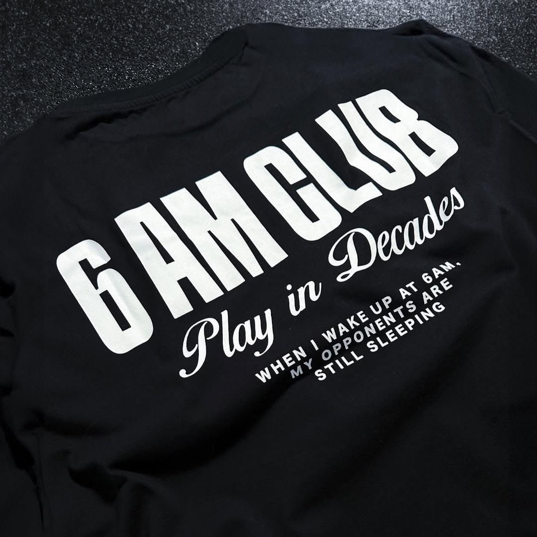 OVERSIZE 6AM CLUB - BLACK