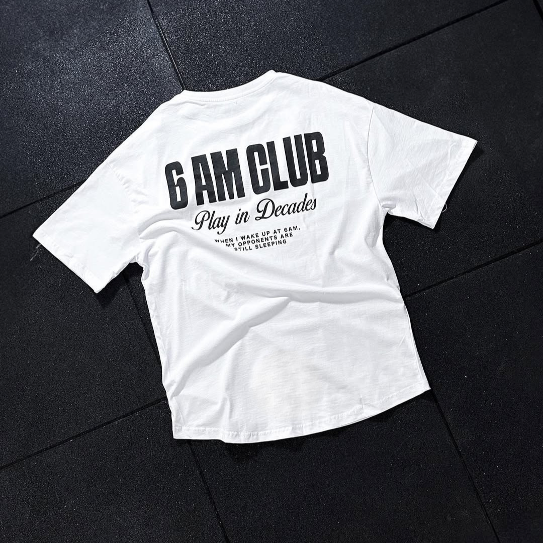OVERSIZE 6AM CLUB - WHITE