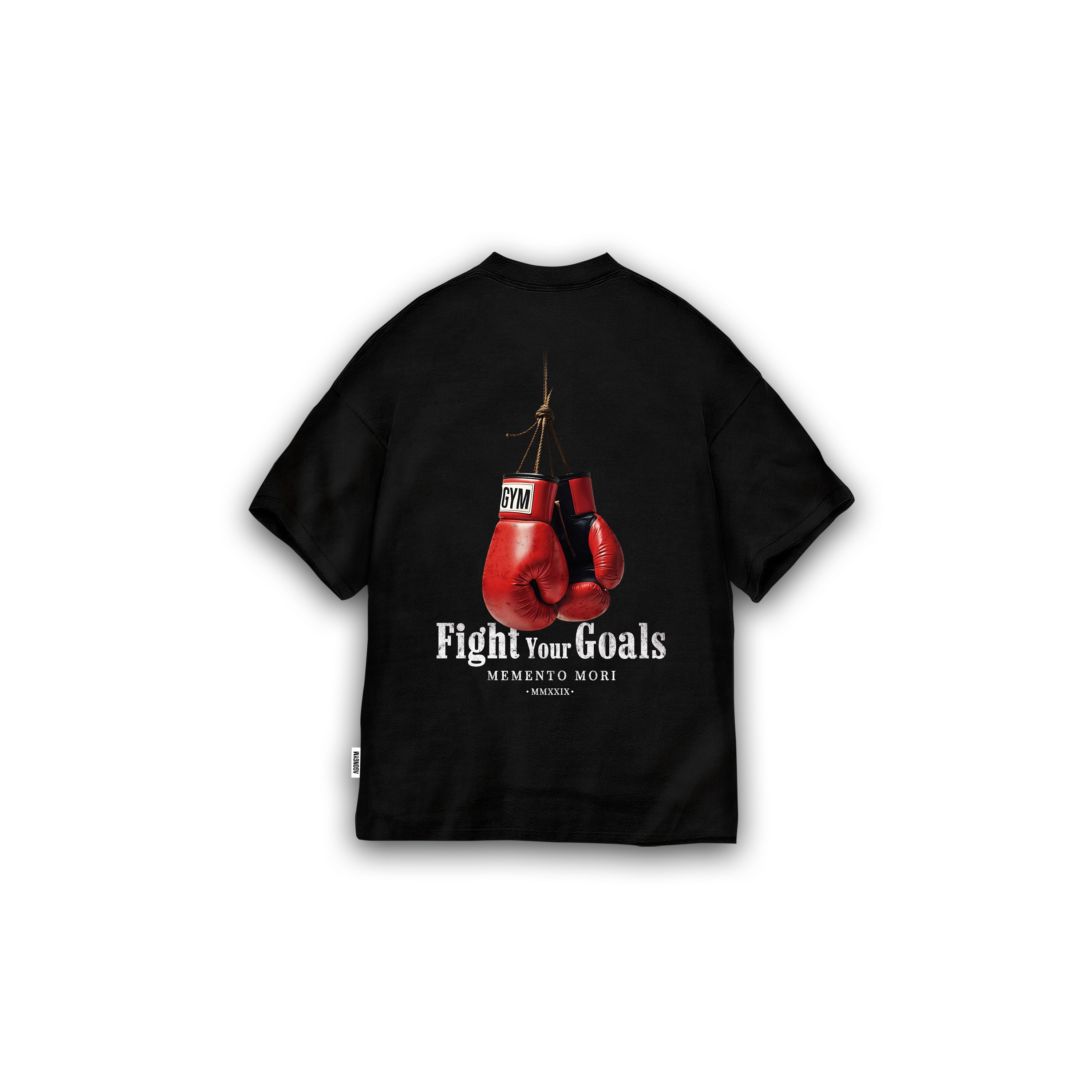 OVERSIZE FIGHT YOUR GOALS - BLACK