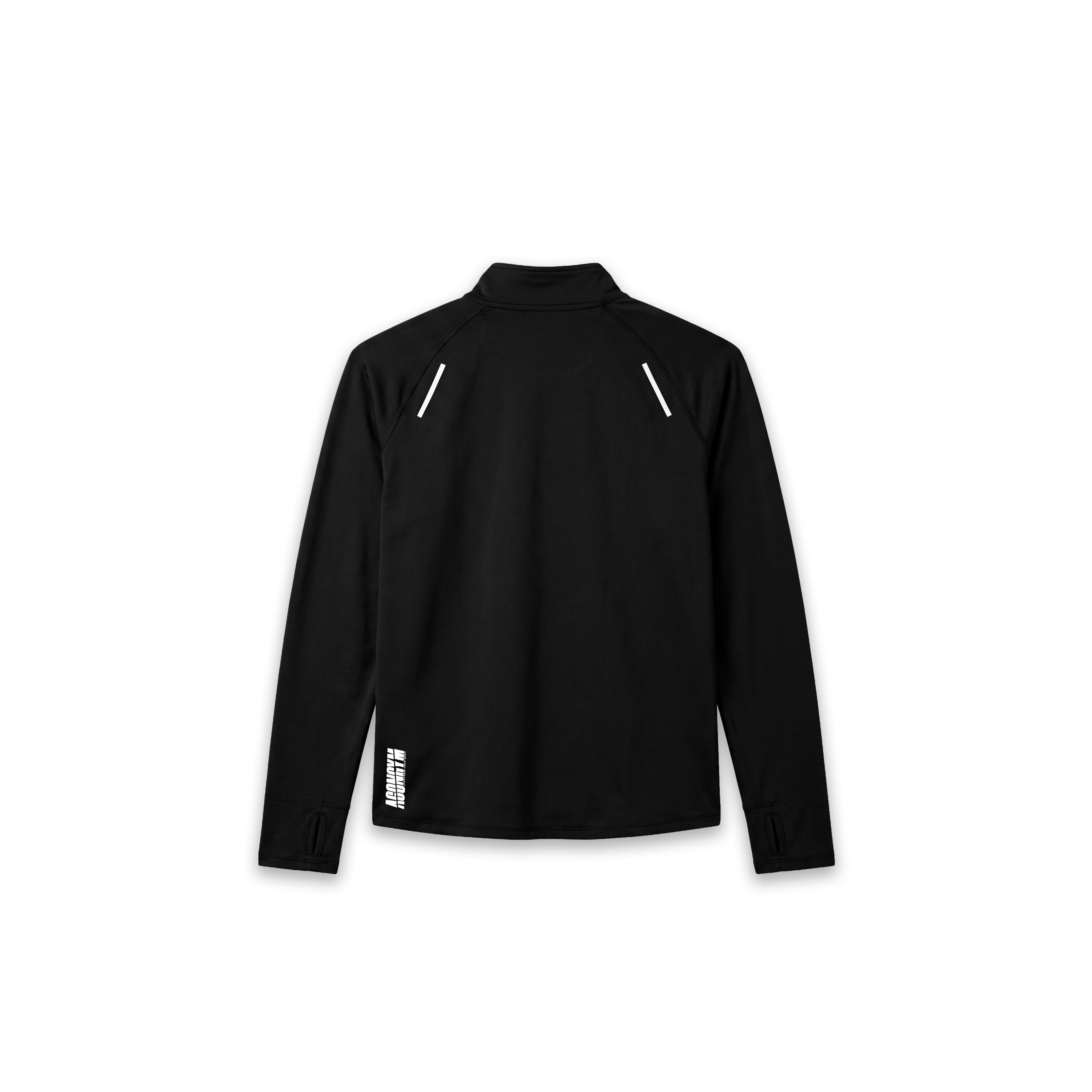 SOFTMESH ZIP LONG SLEEVE - BLACK