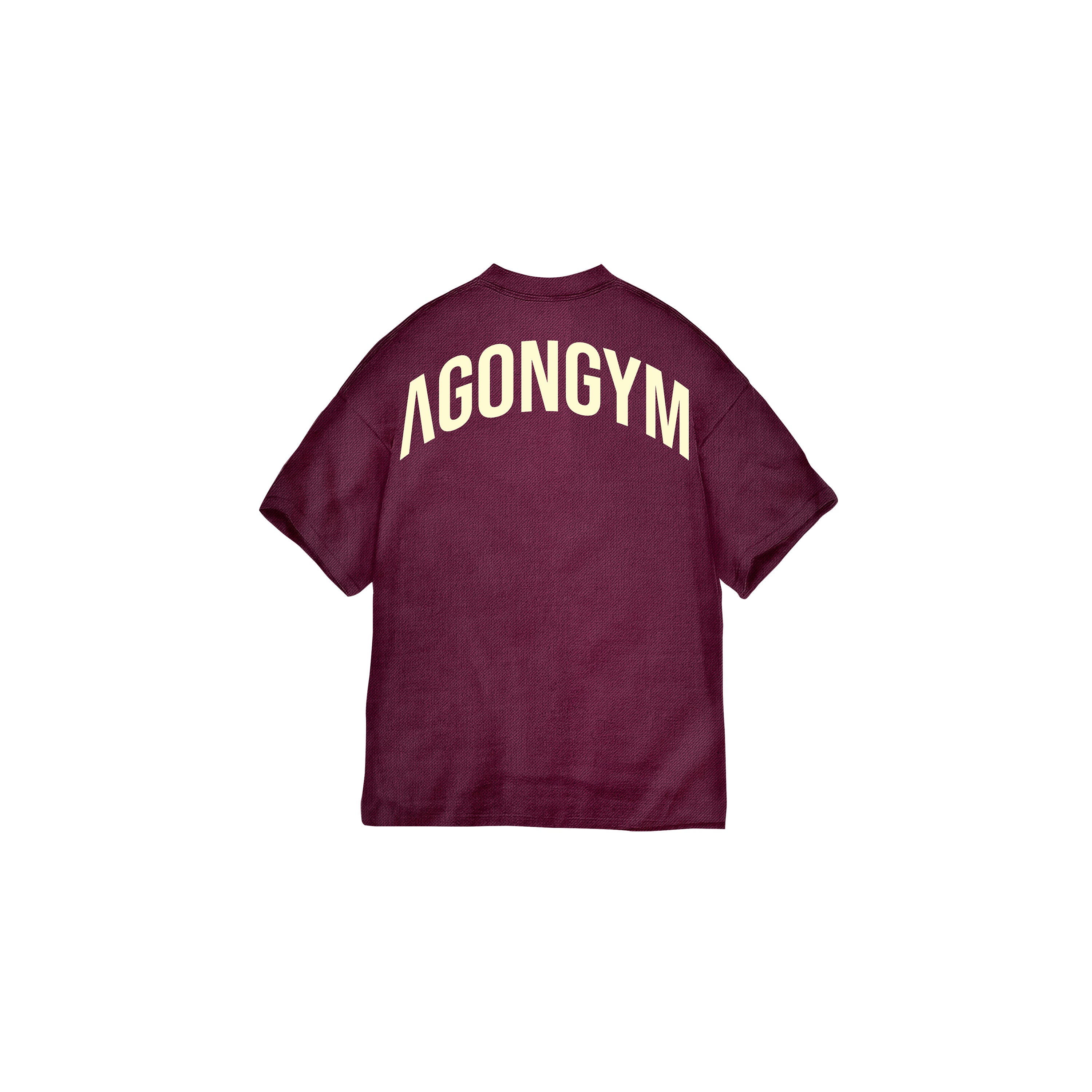 OVERSIZE LIFTING CLUB - WASHED BURGUNDY/CREAM