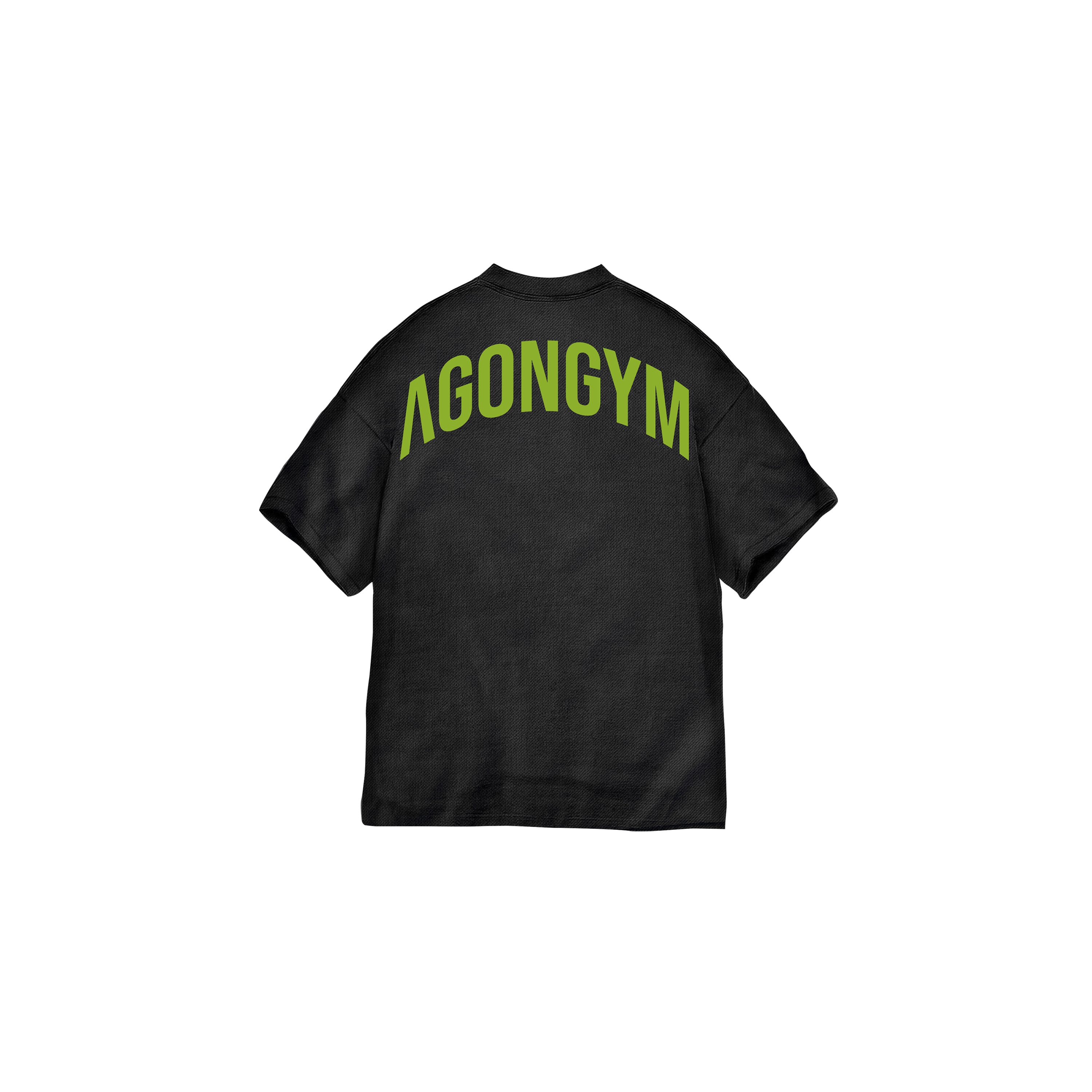 OVERSIZE LIFTING CLUB - WASHED BLACK/GREEN LIME