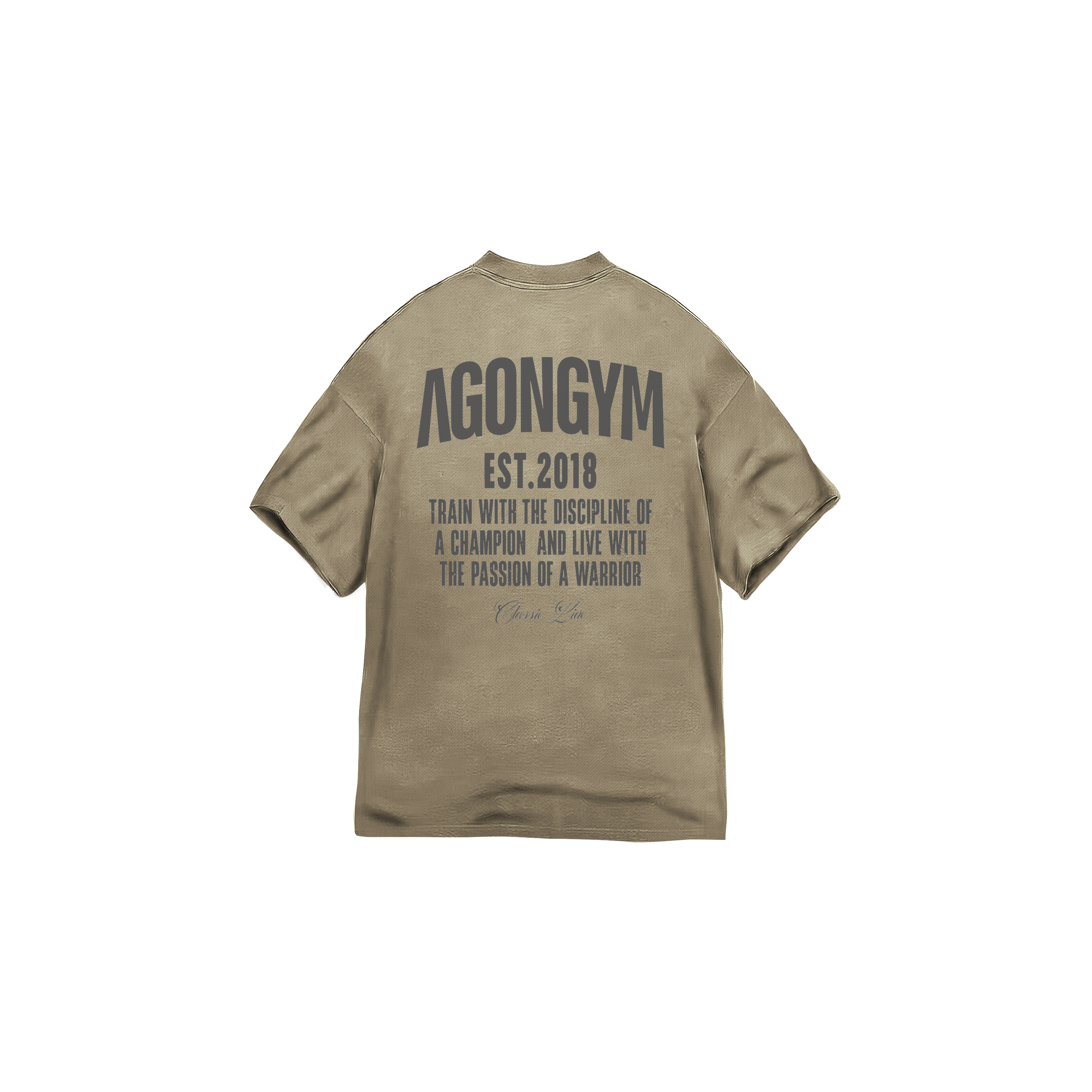 Oversize Classic Line Washed Brown — Vista trasera