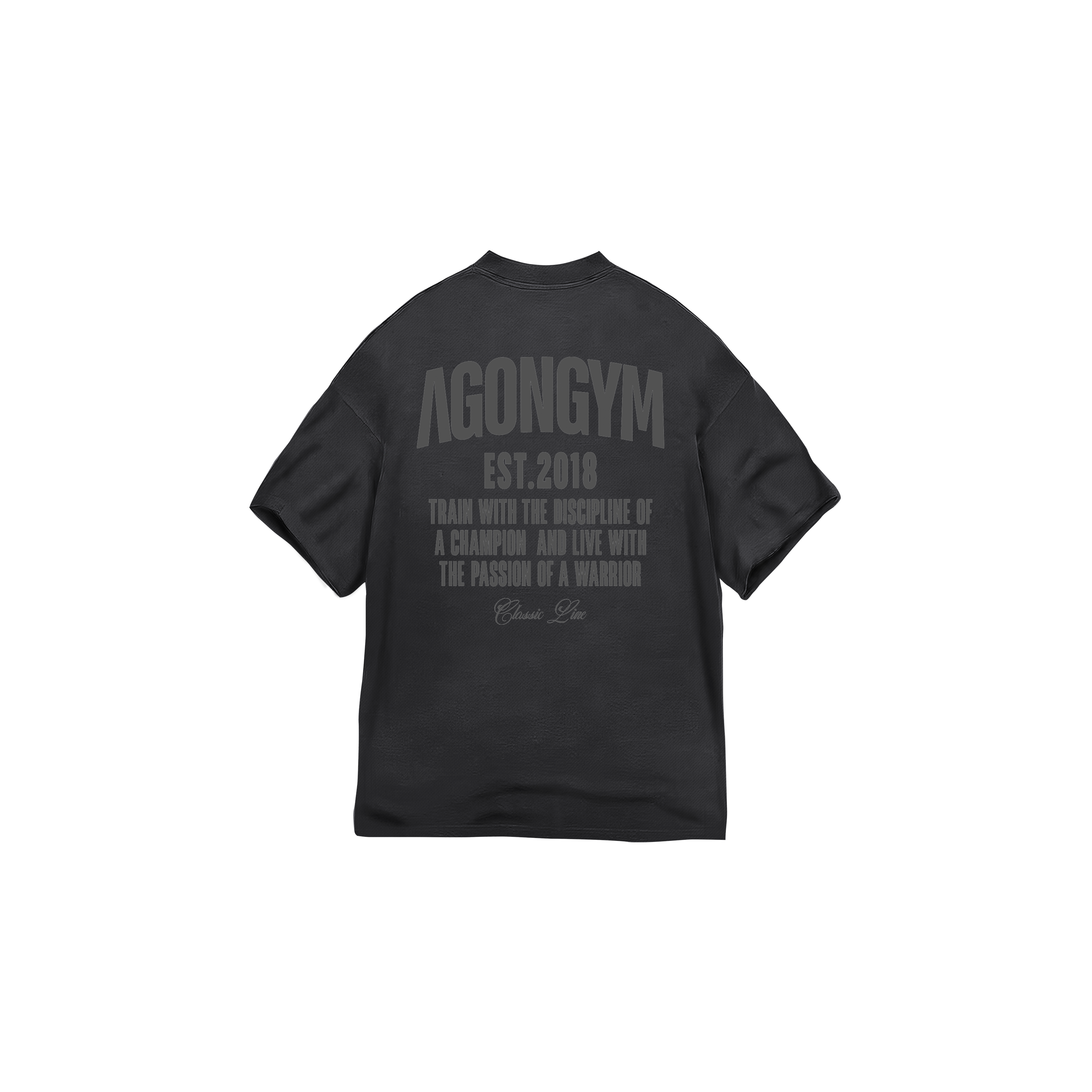 Oversize Classic Line Washed Dark Grey — Vista trasera