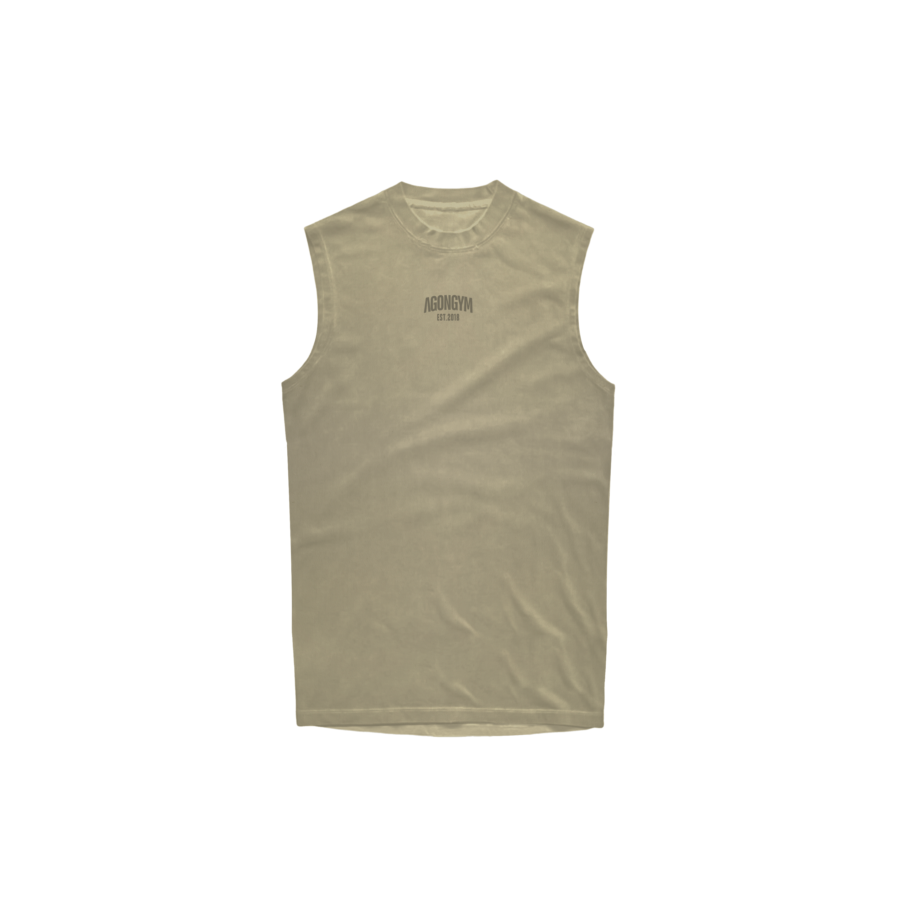OVERSIZE SLEEVELESS CLASSIC LINE - WASHED BROWN