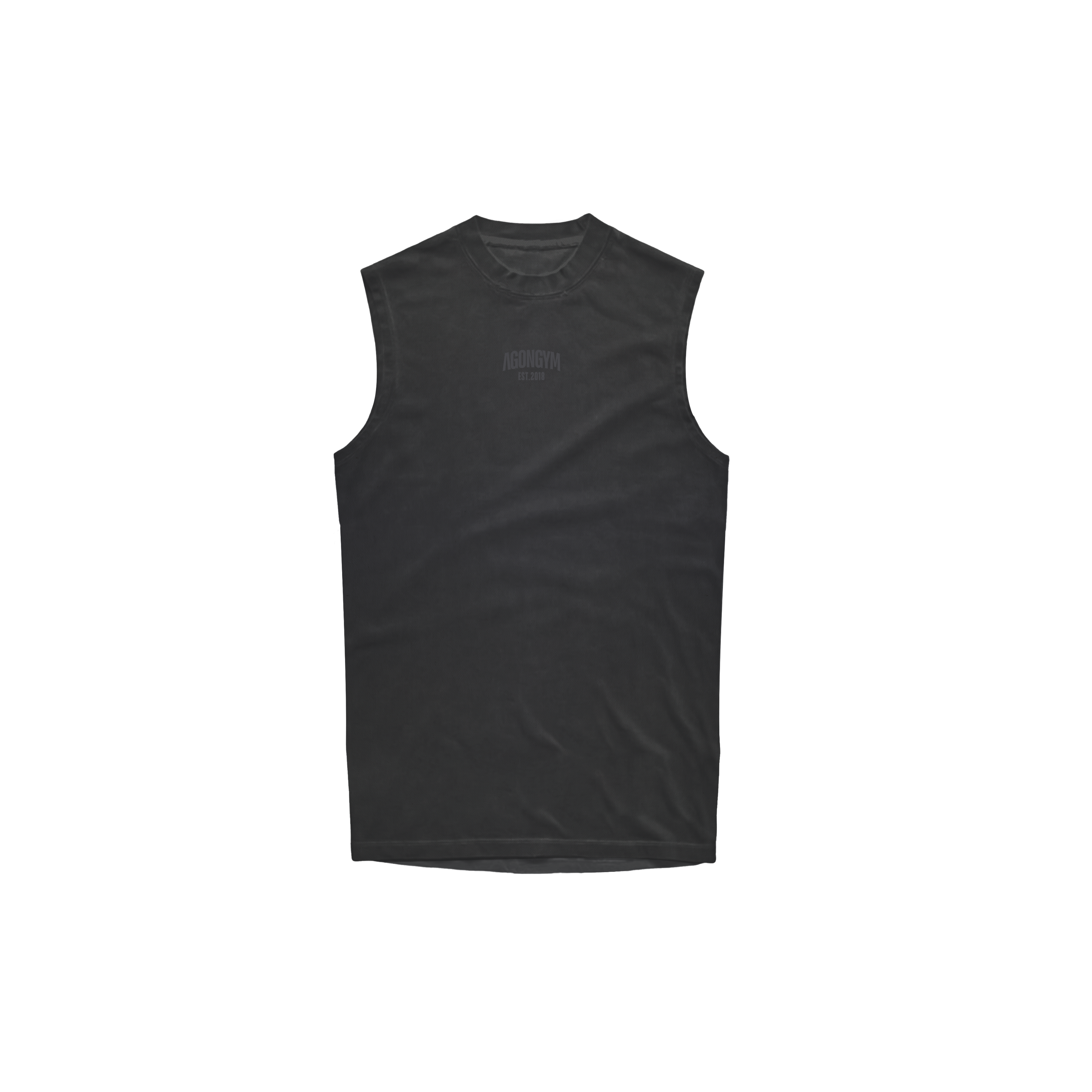 Sleeveless Classic Line Washed Dark Grey — Vista frontal