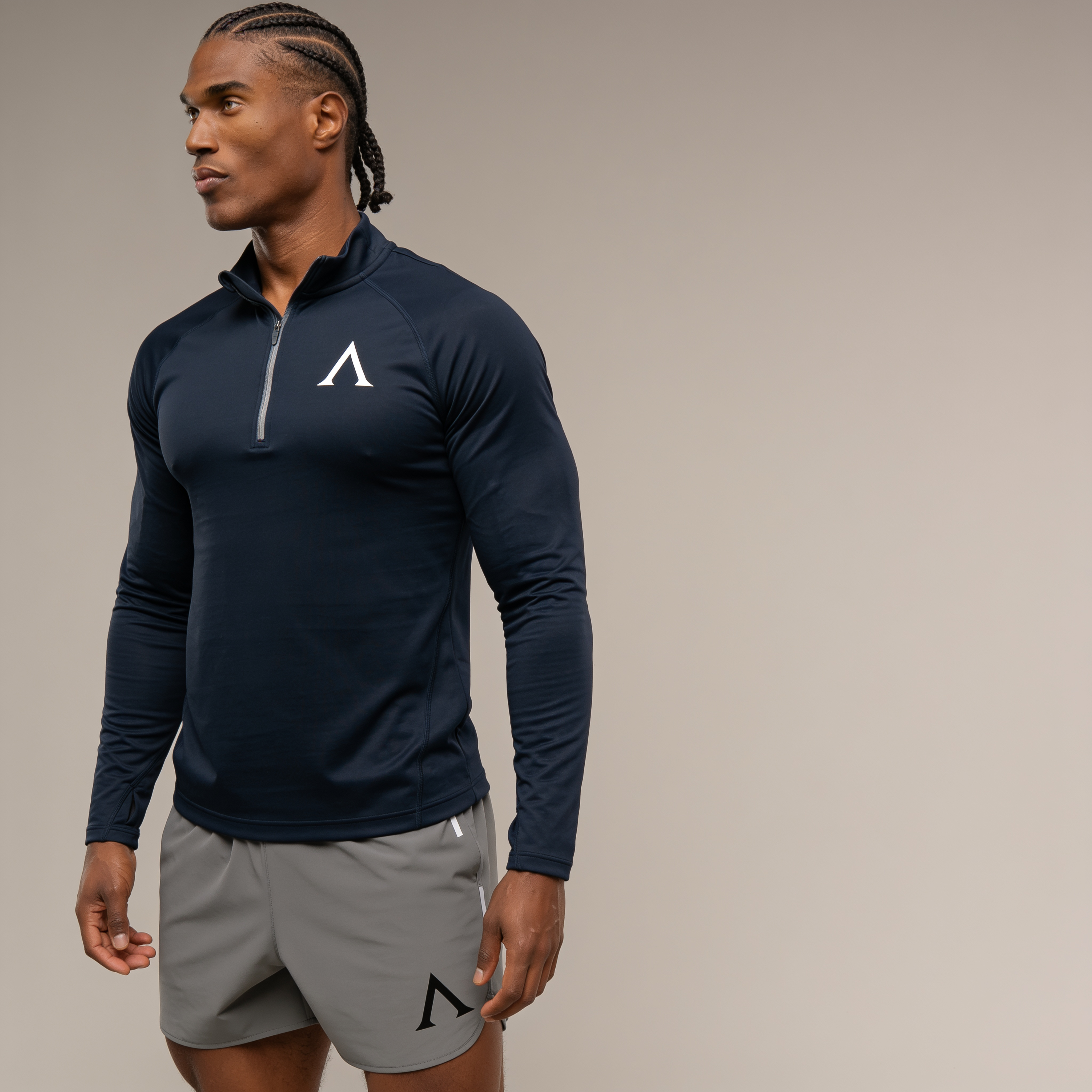 HYPERTECH ZIP LONGSLEEVE - NAVY