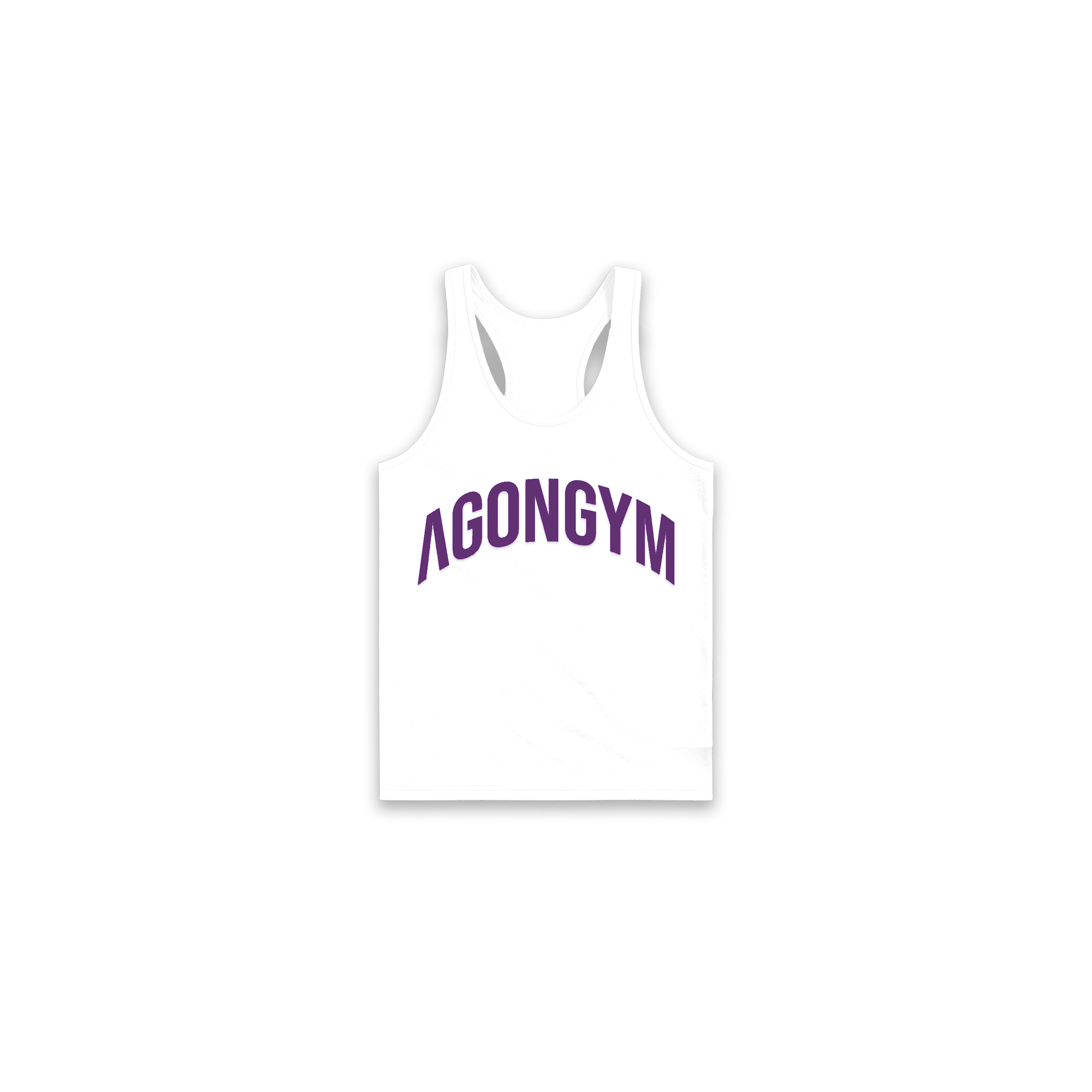 Basic Stringer Lifting Club White Purple — Vista frontal