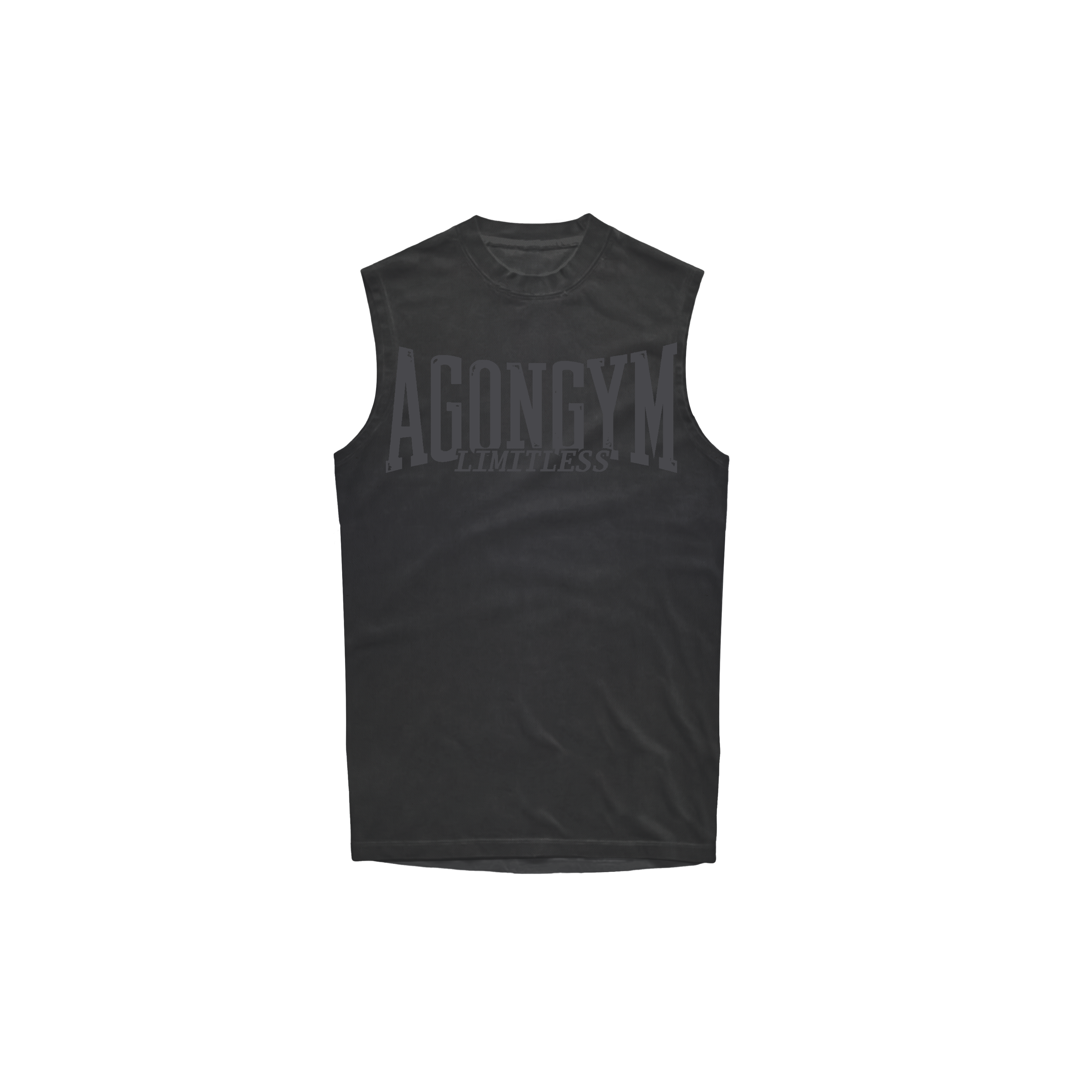 OVERSIZE SLEEVELESS LIMITLESS - WASHED DARK GREY
