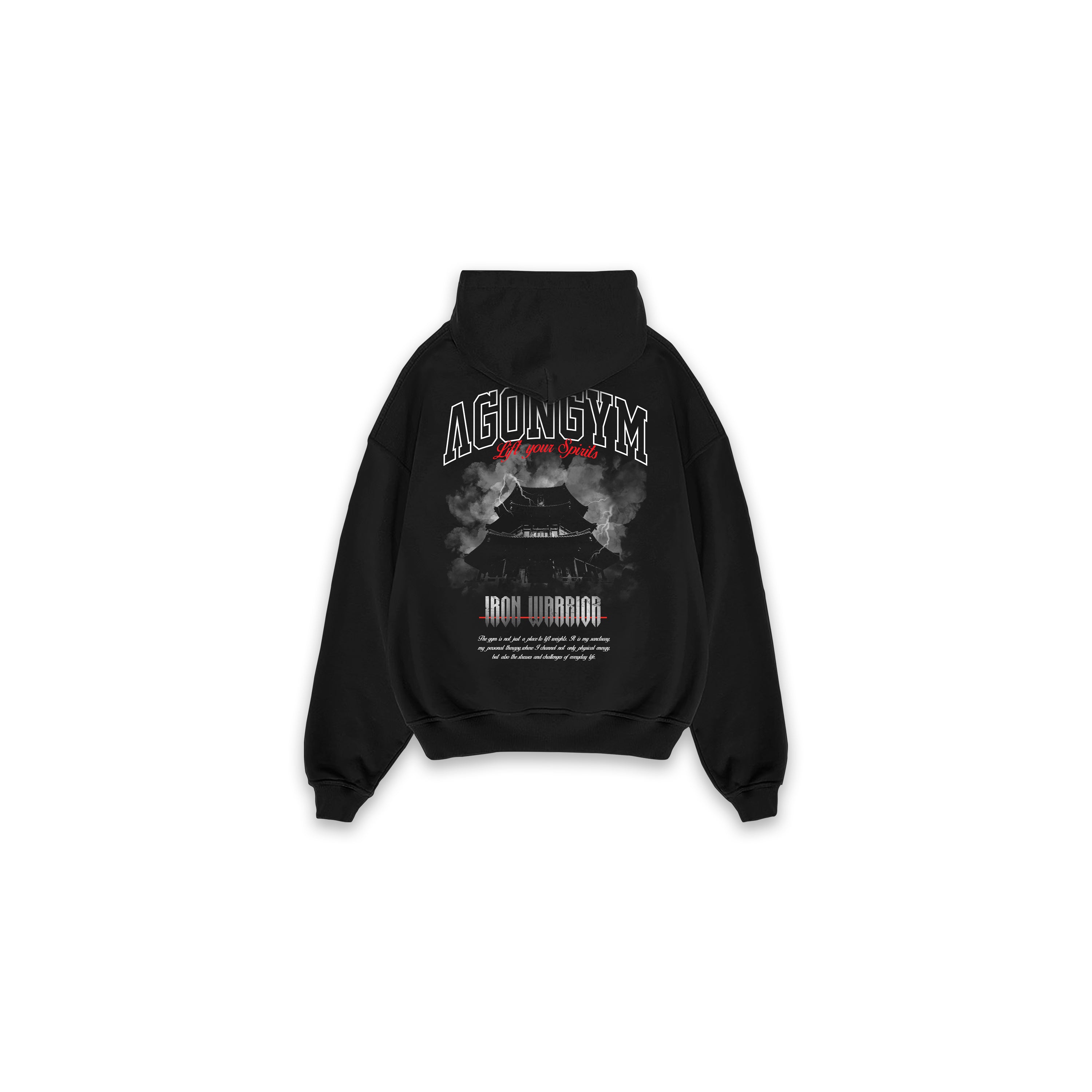 IRON WARRIOR HOODIE - BLACK