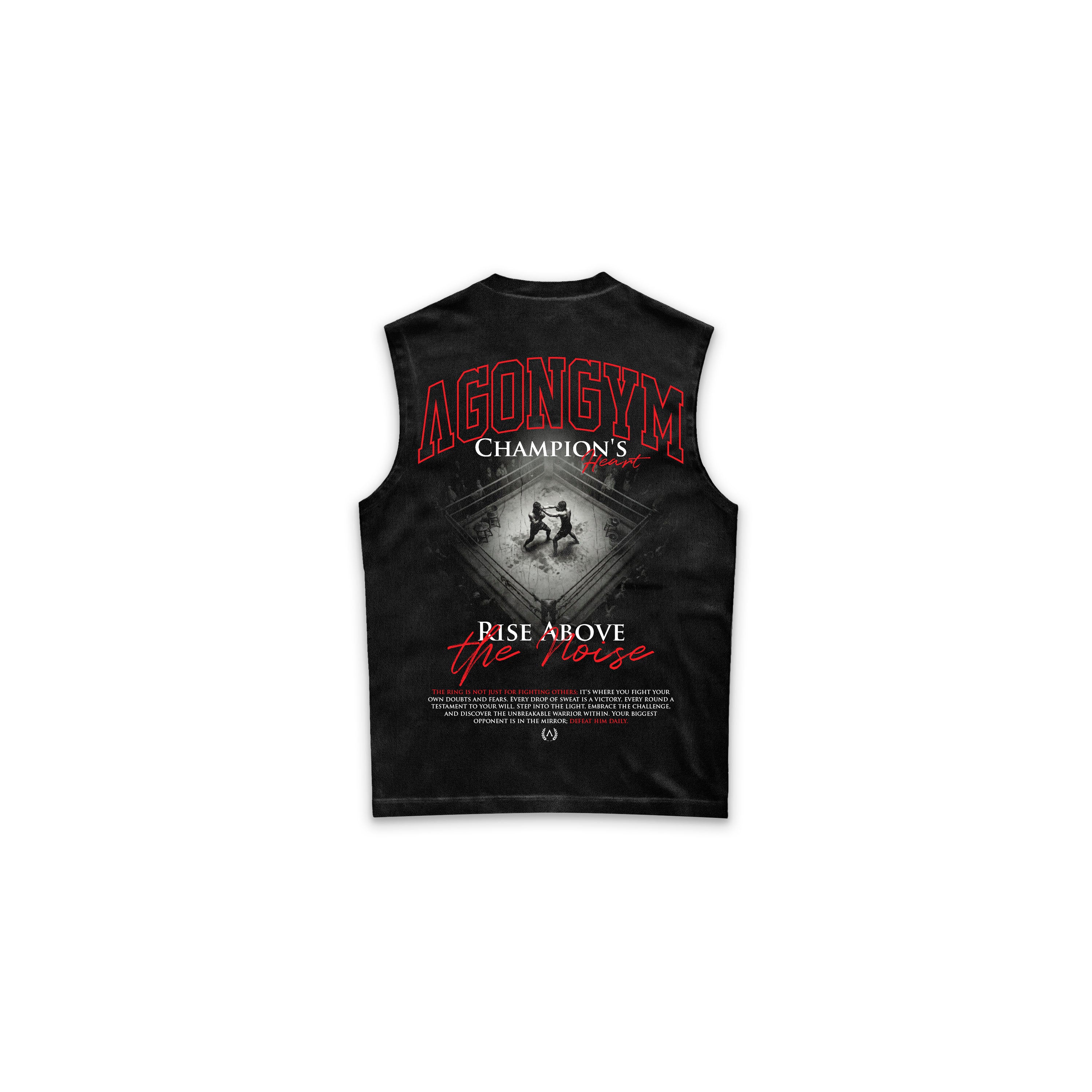 CHAMPION'S HEART SLEEVELESS - WASHED BLACK