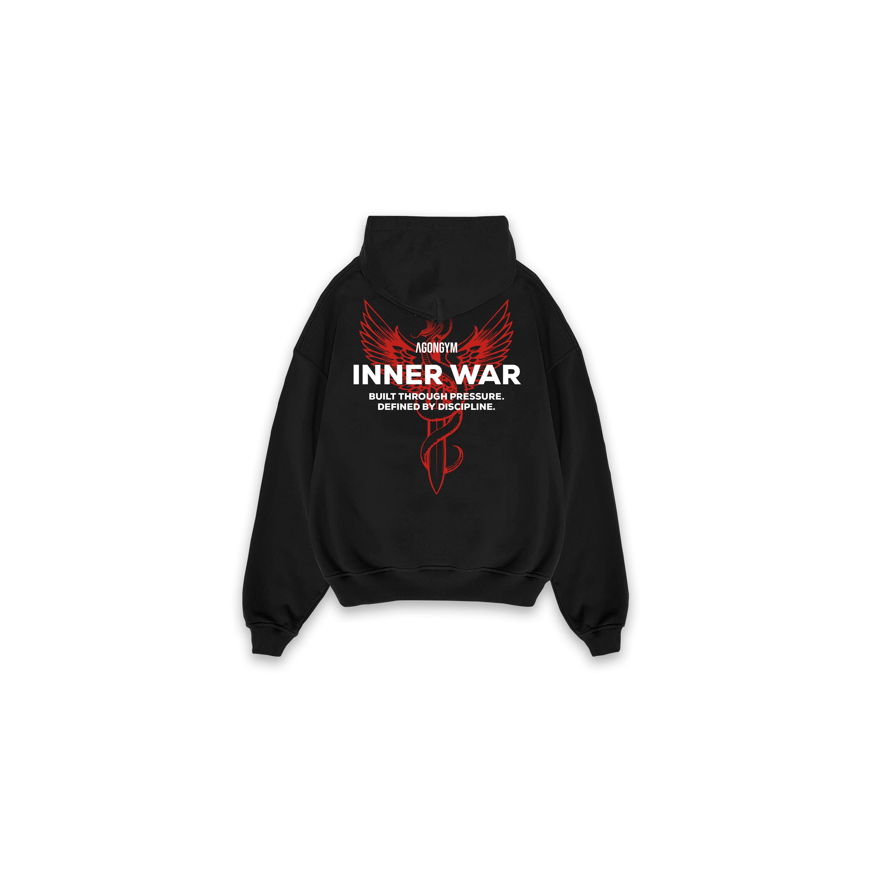 HOODIE DARK BATTLE  - BLACK