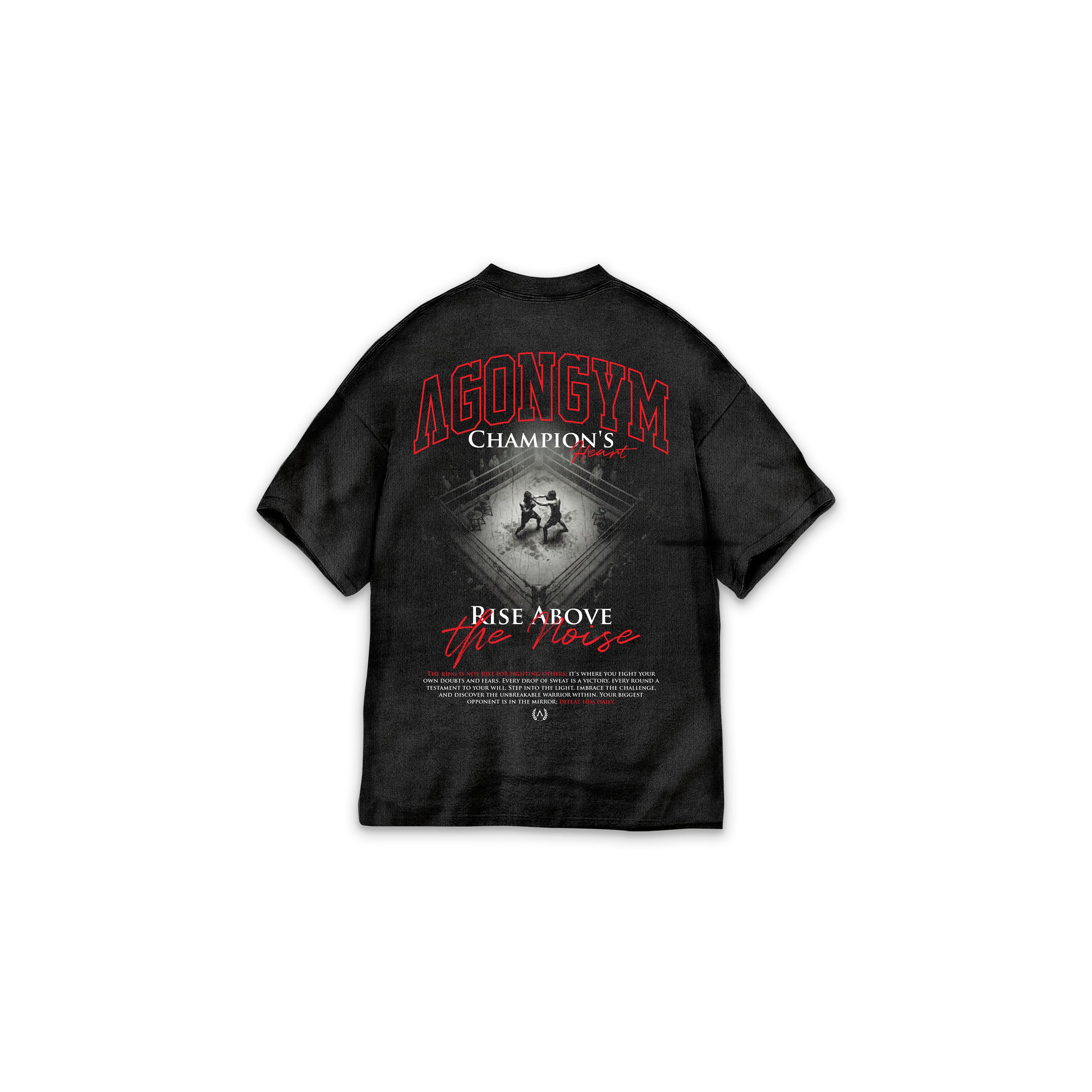CHAMPION'S HEART OVERSIZE - WASHED BLACK