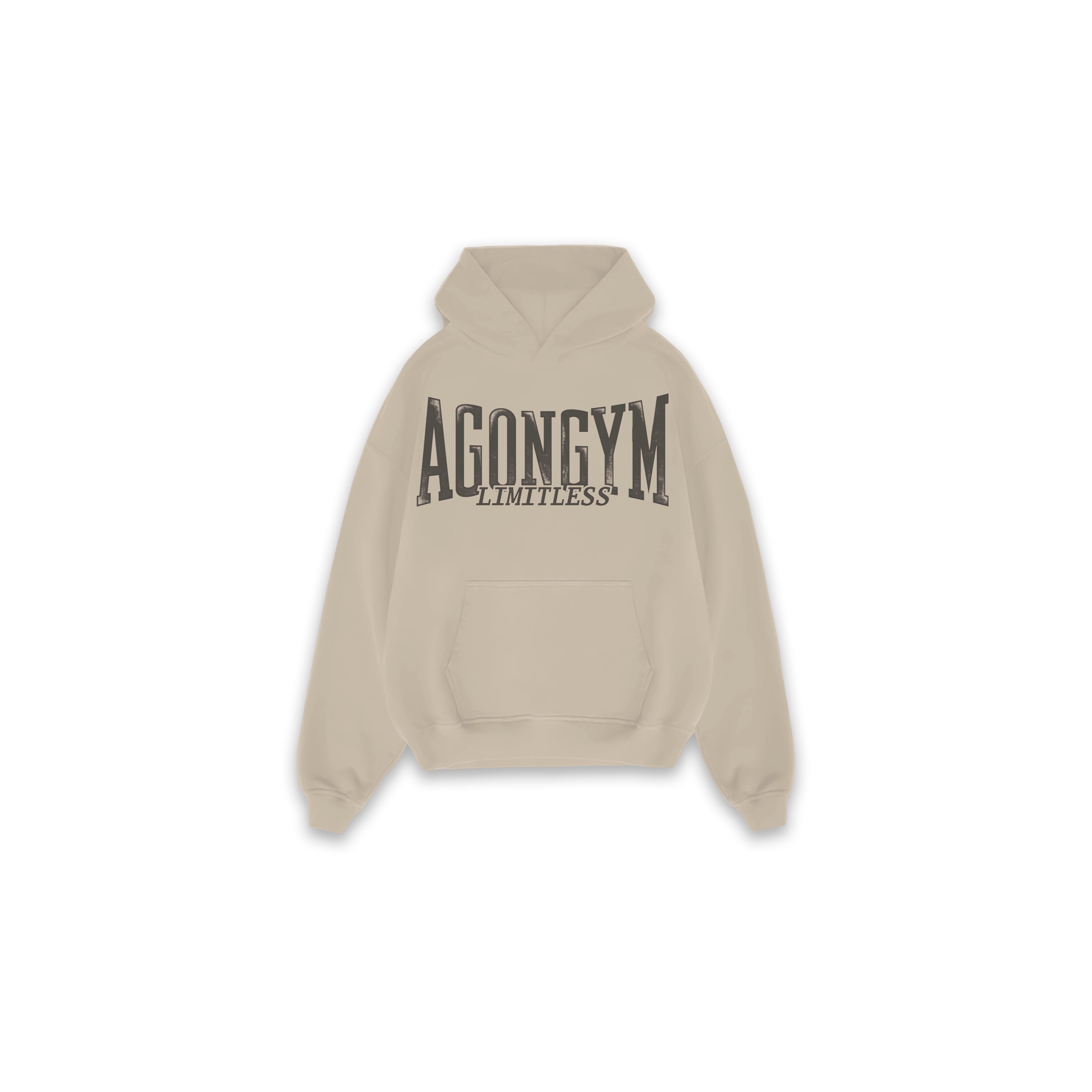 HOODIE LIMITLESS - CAMEL/DARK BROWN