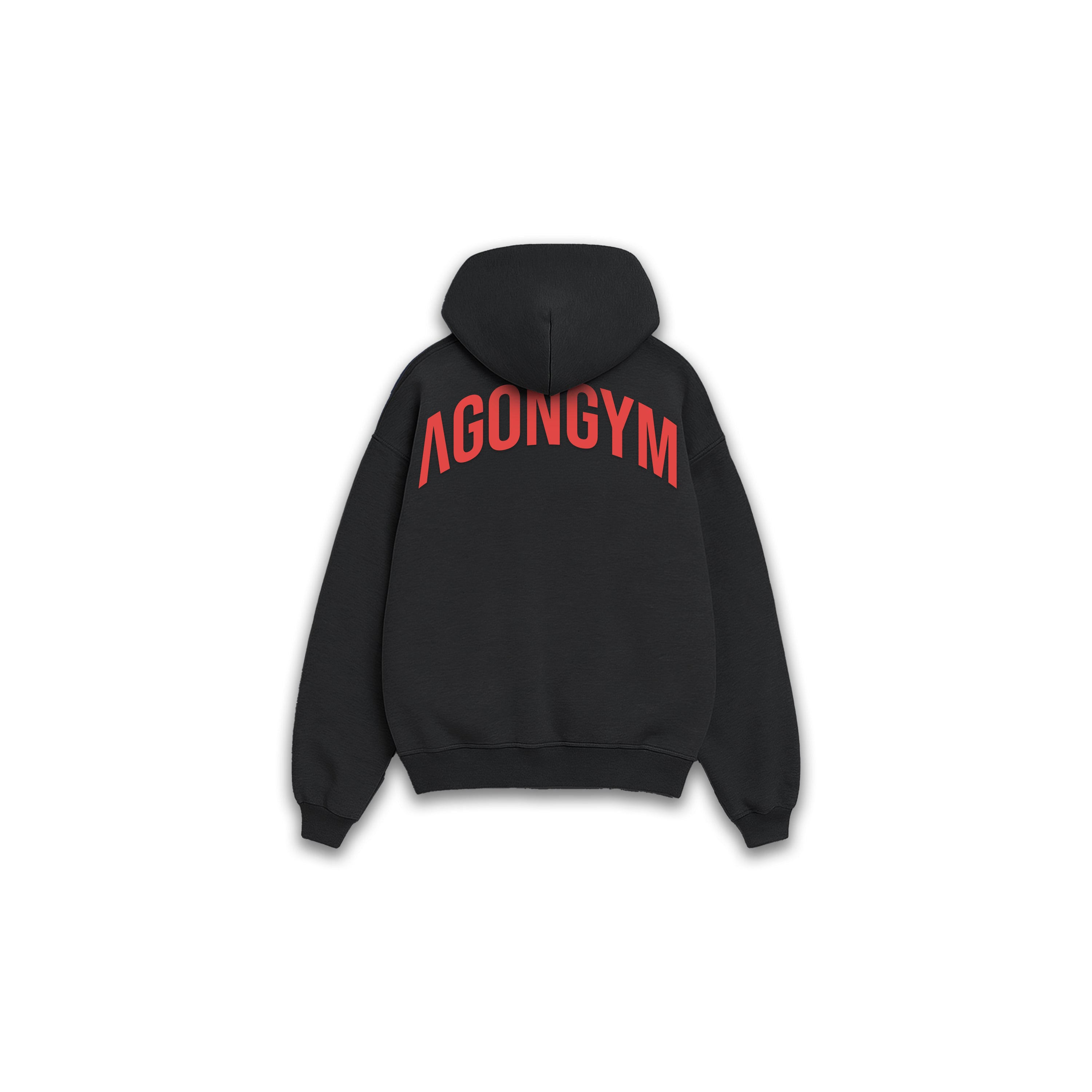 ZIP HOODIE LIFTING CLUB - BLACK/ RED