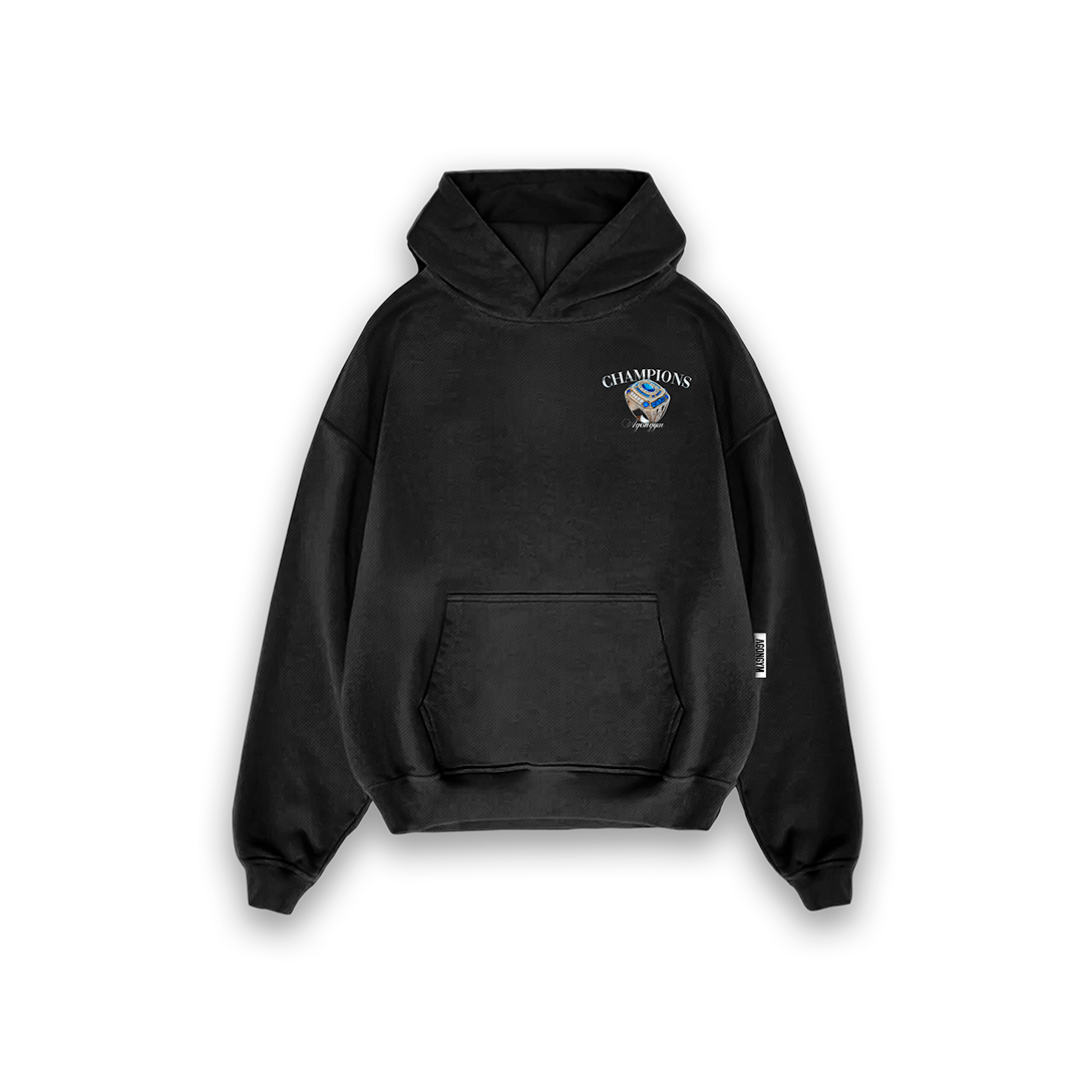 CHAMPION HOODIE - BLACK WASHED