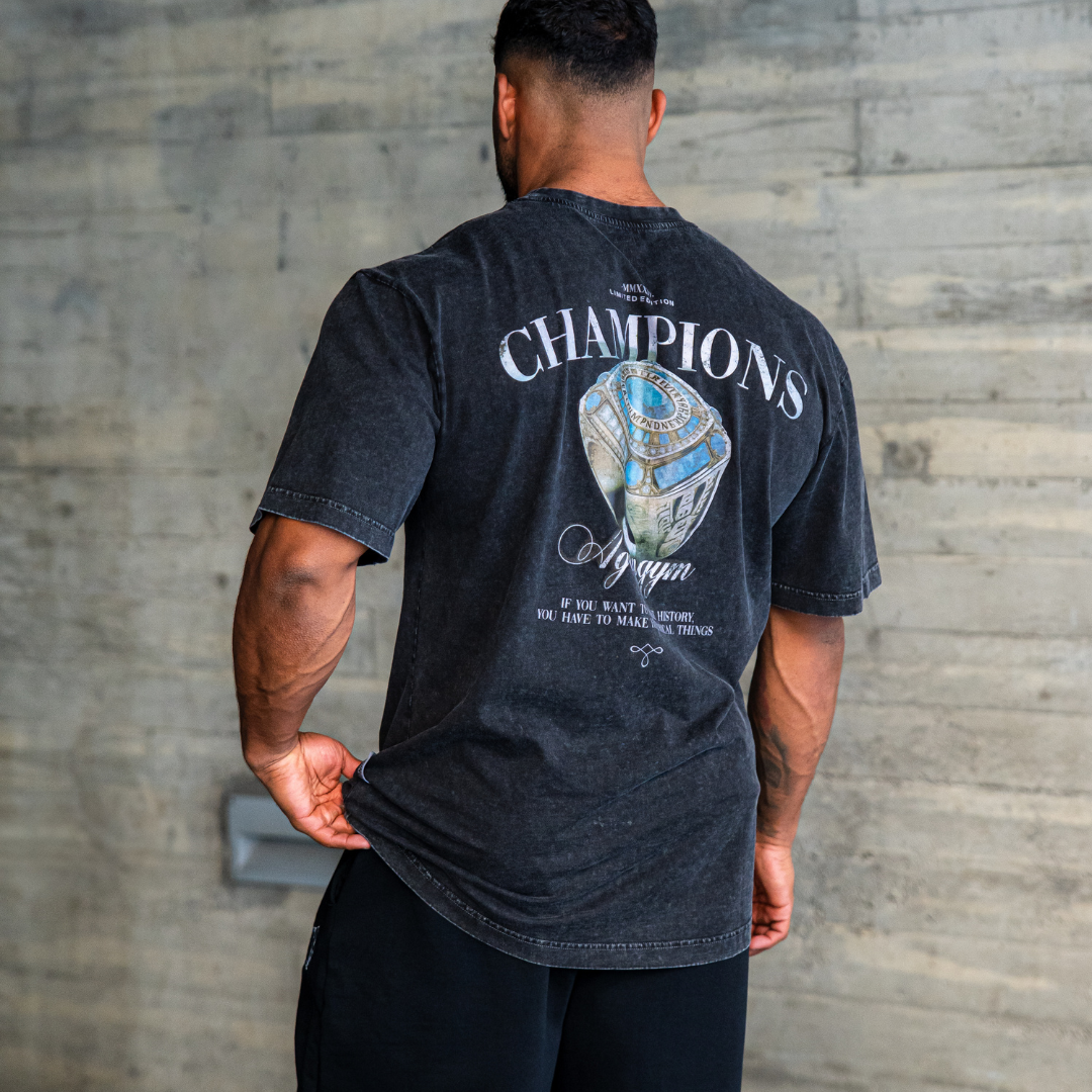 OVERSIZE CHAMPION - BLACK WASHED