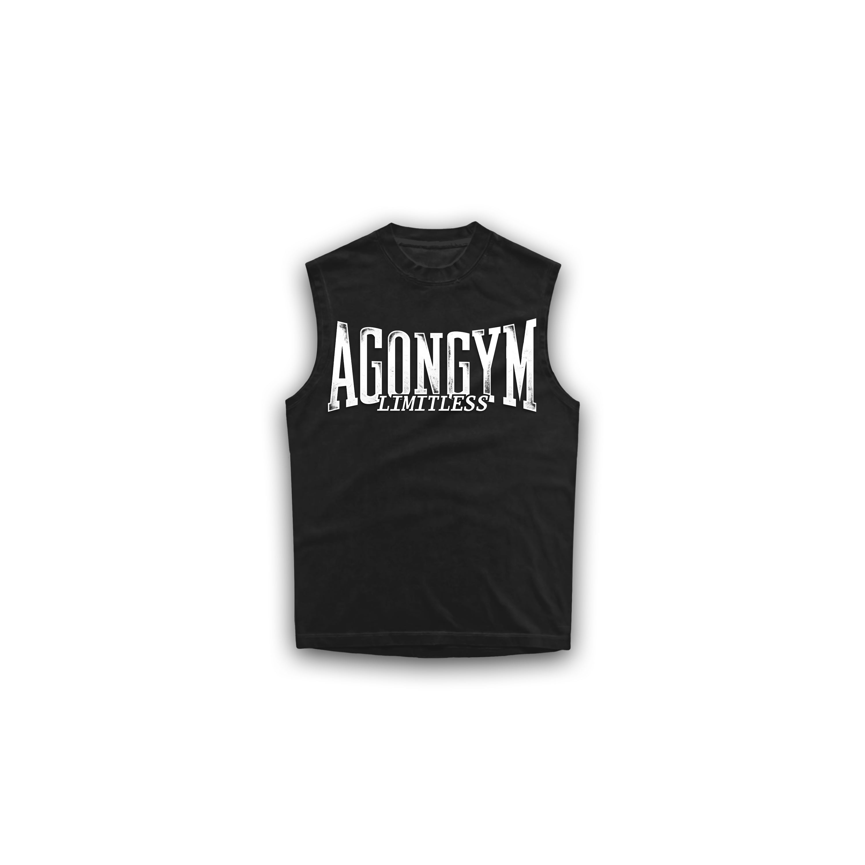 OVERSIZE SLEEVELESS LIMITLESS - BLACK/WHITE