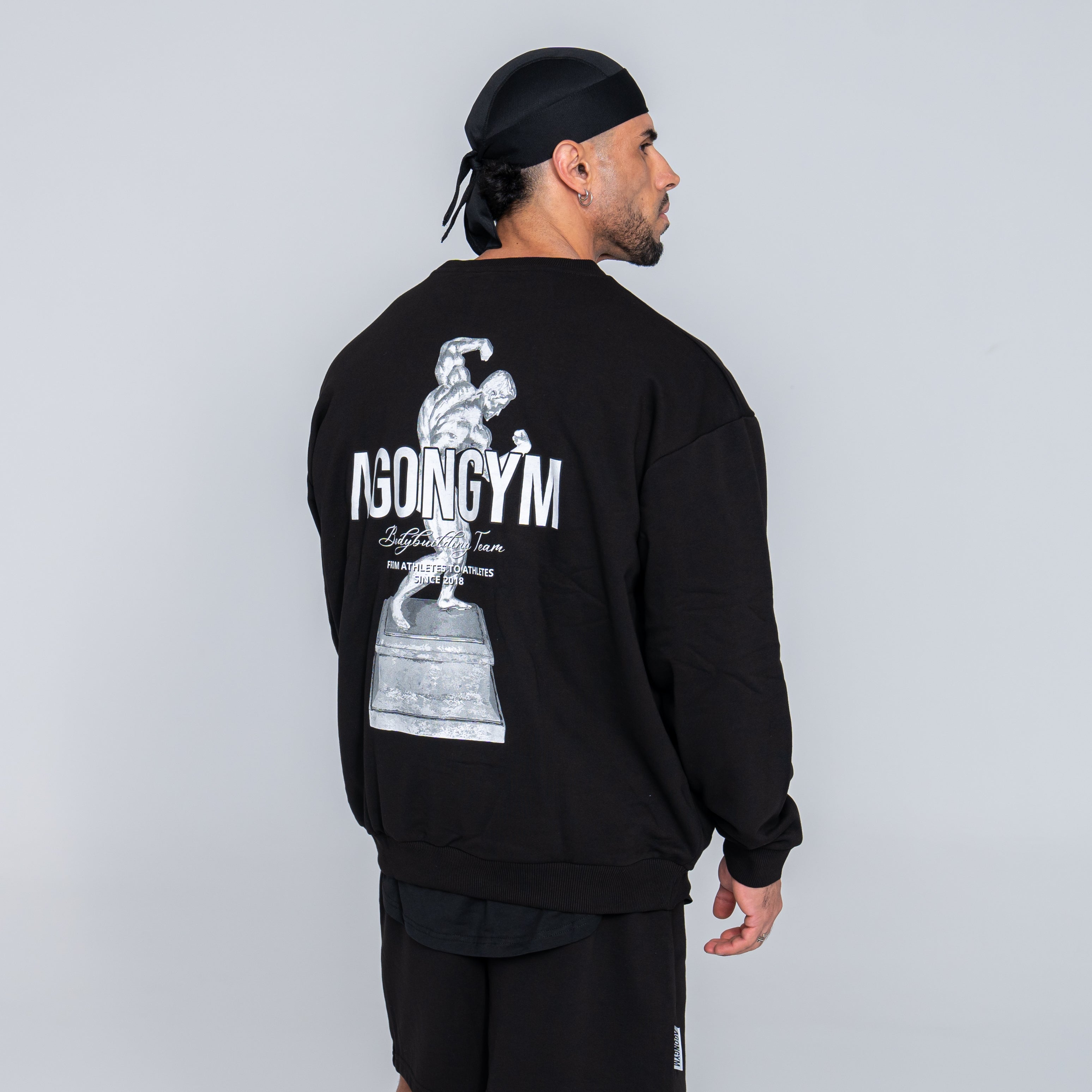 BODYBUILDING TEAM PULLOVER - BLACK