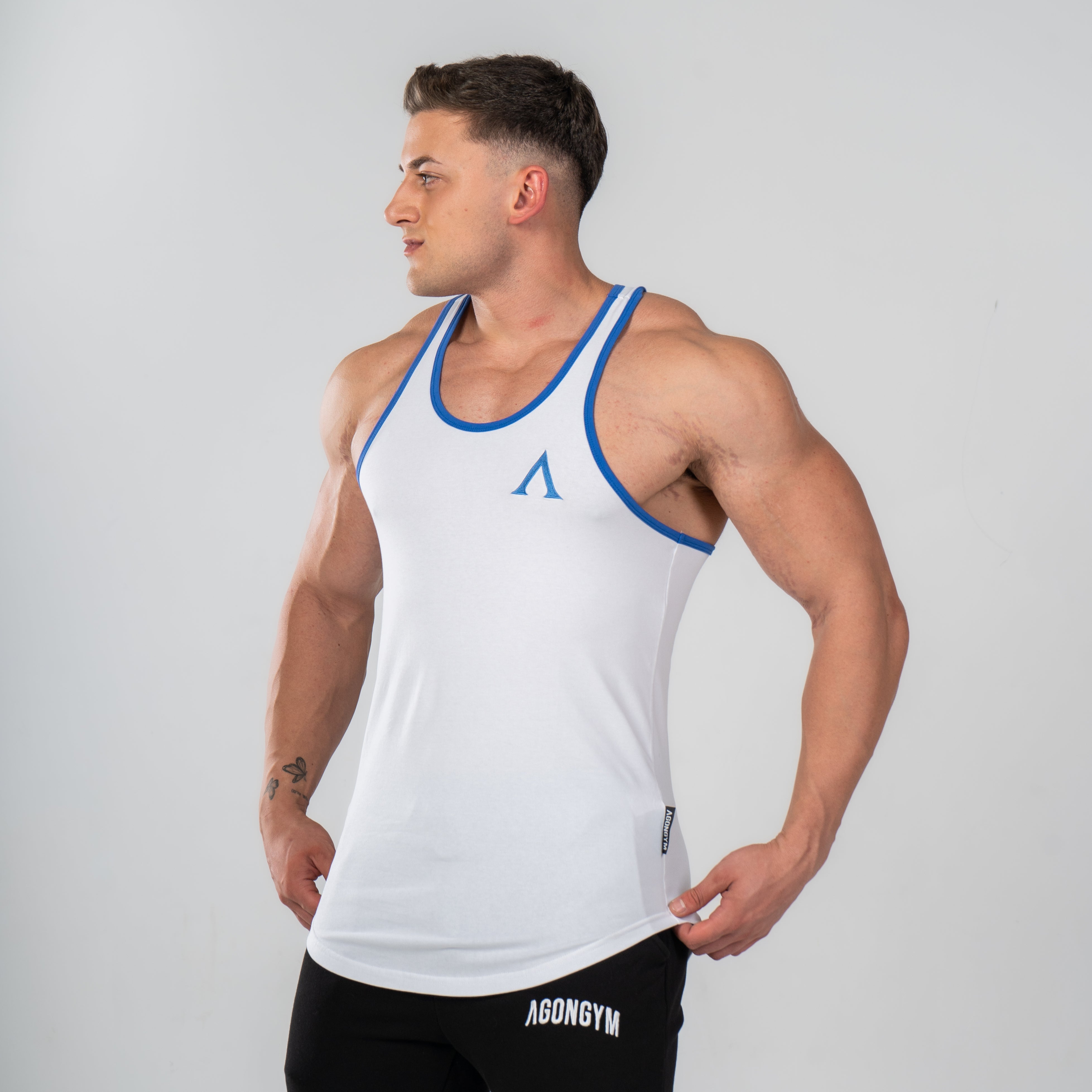 AESTHETIC STRINGER - WHITE/NAVY