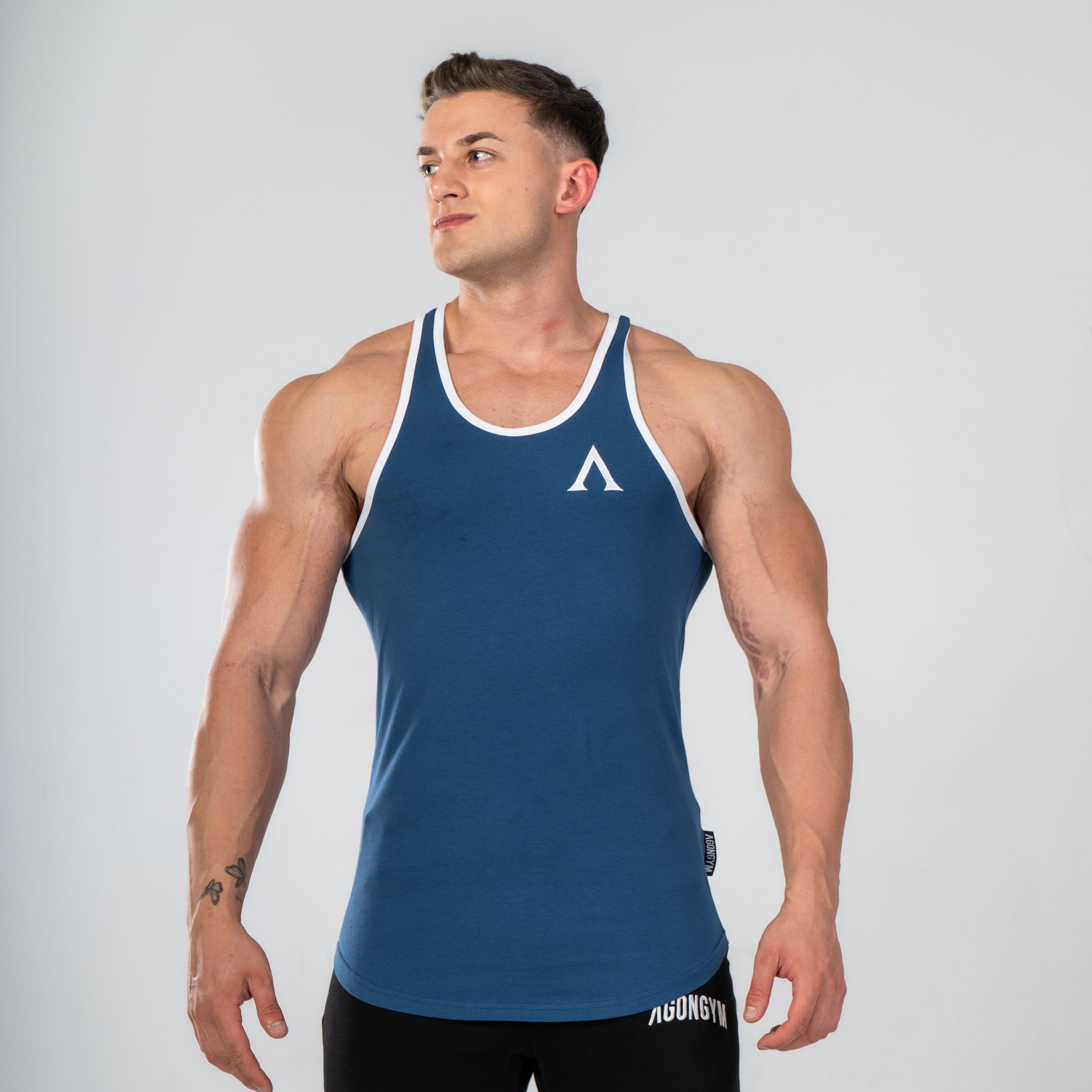 AESTHETIC STRINGER - NAVY/WHITE