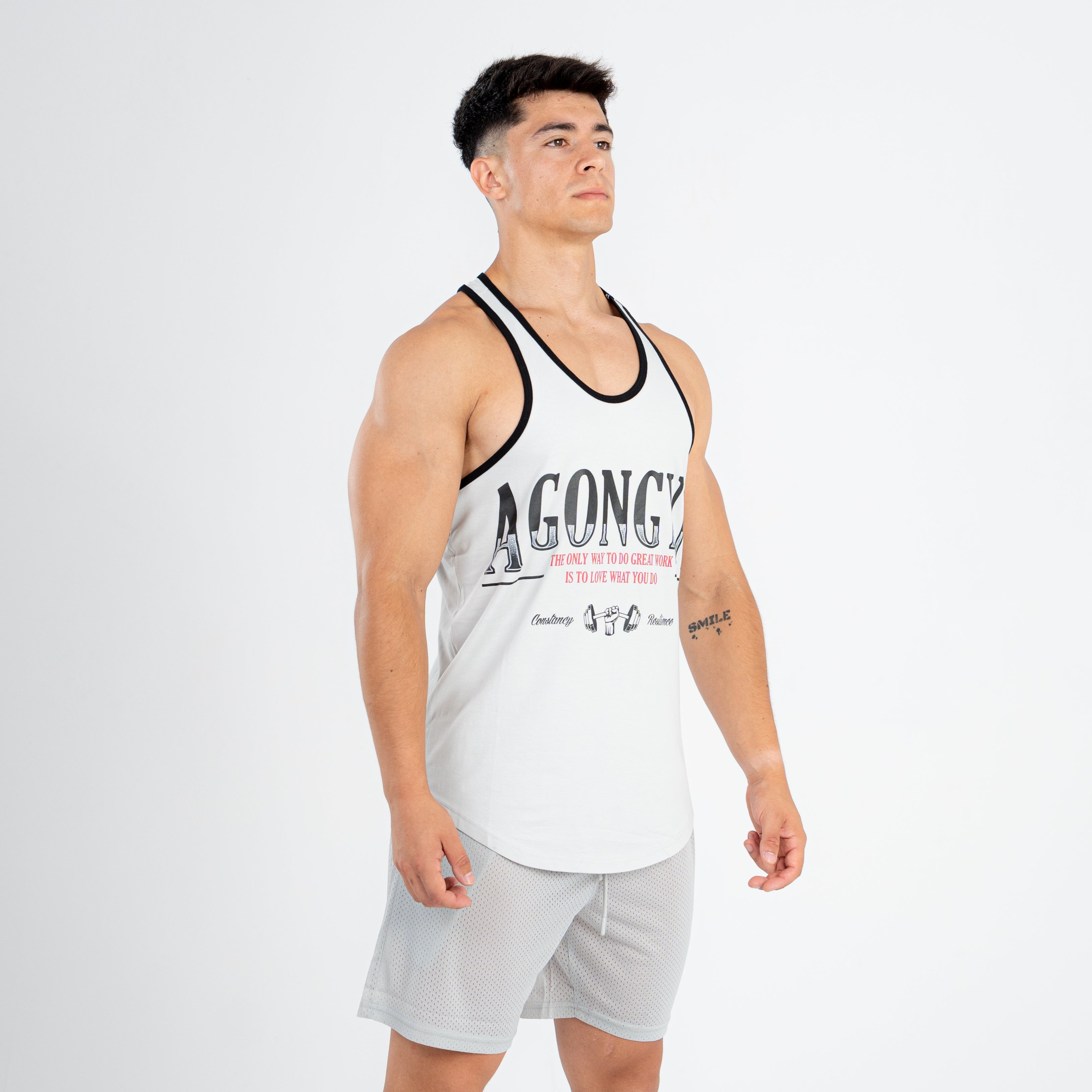 RETROWORKOUT STRINGER - LIGHT GREY