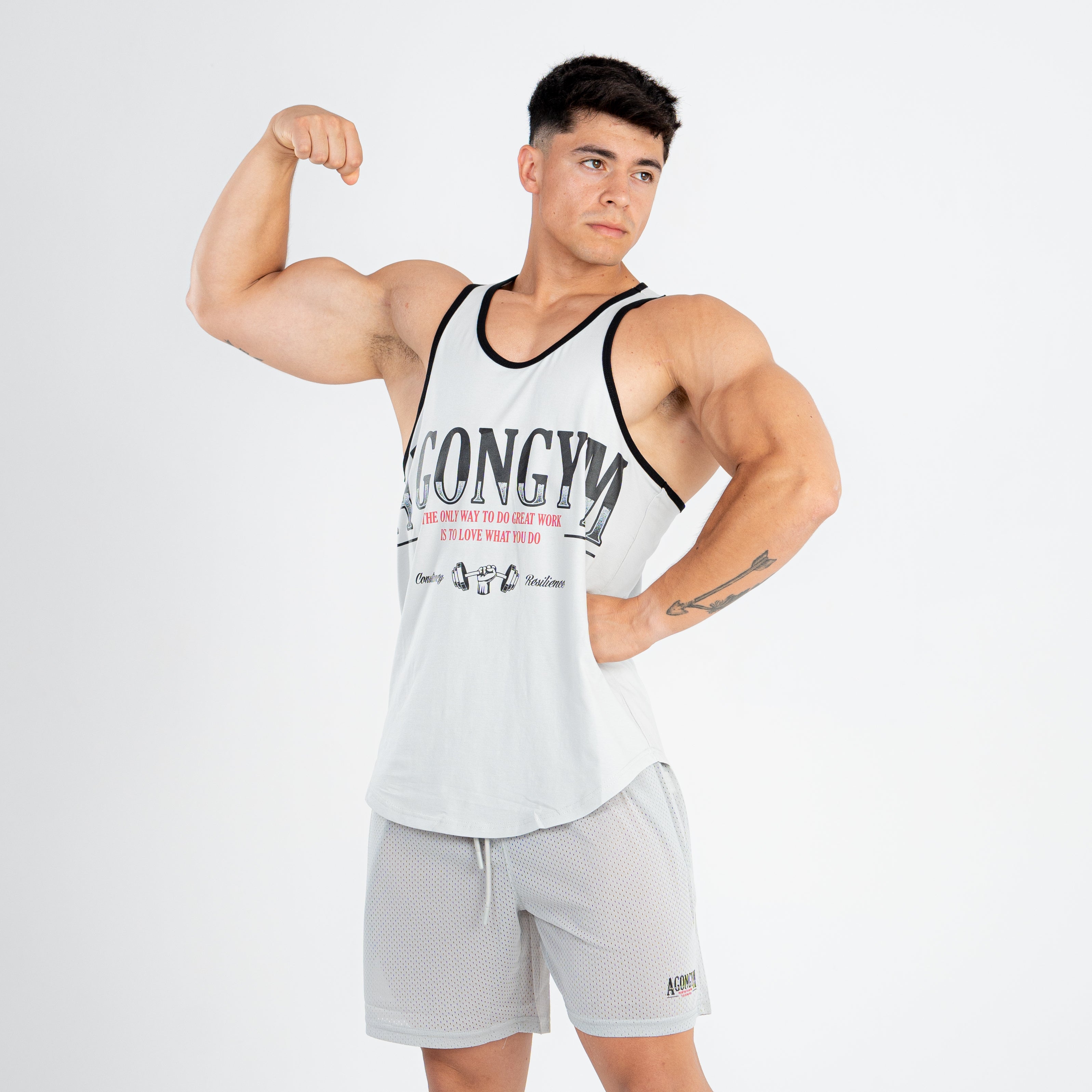 RETROWORKOUT STRINGER - LIGHT GREY