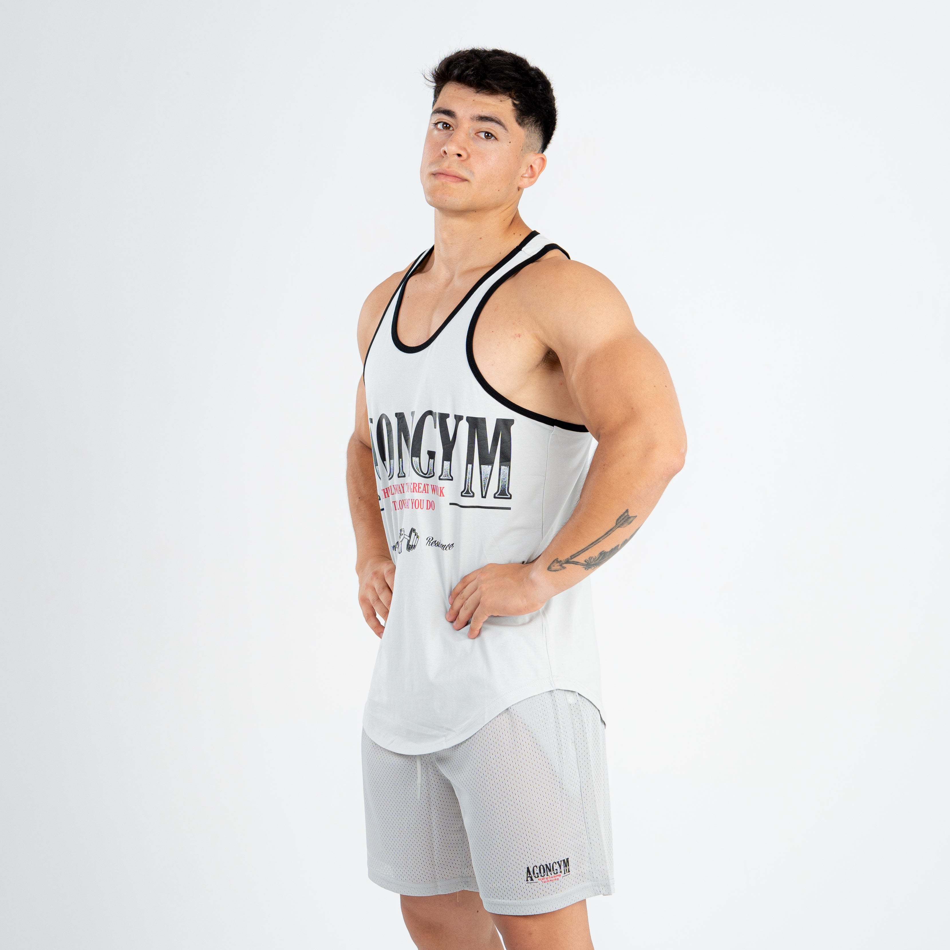 RETROWORKOUT STRINGER - LIGHT GREY