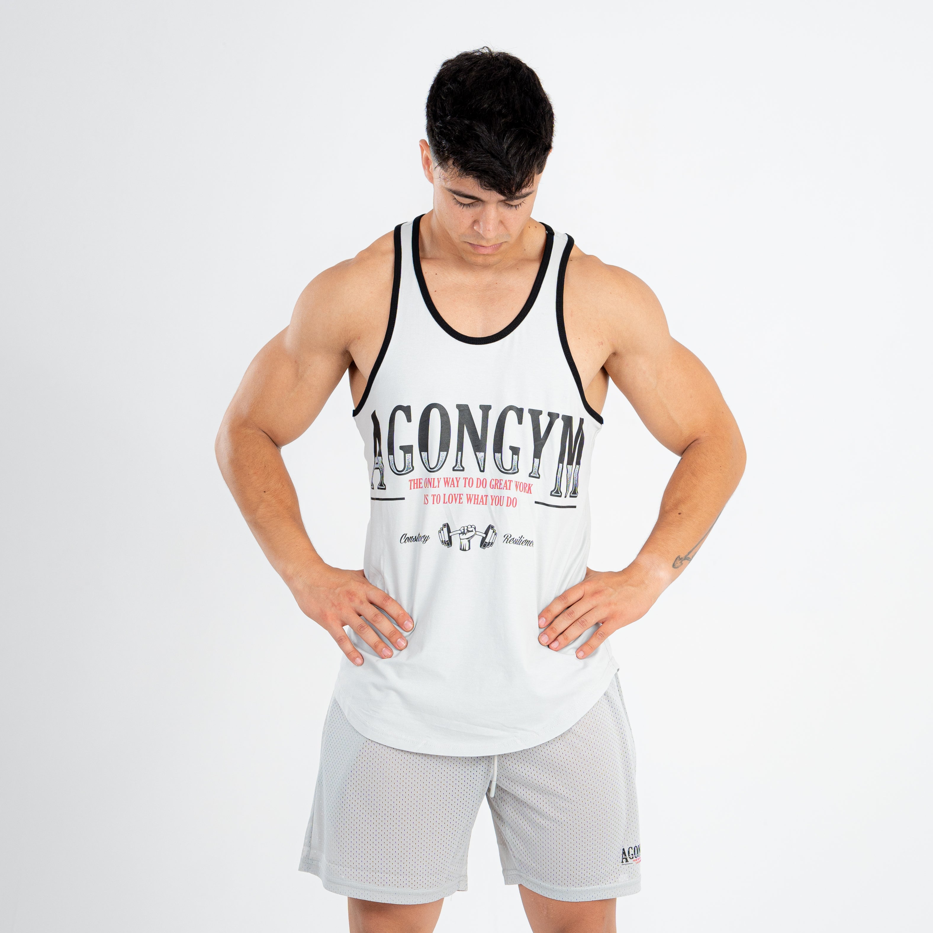 RETROWORKOUT STRINGER - LIGHT GREY