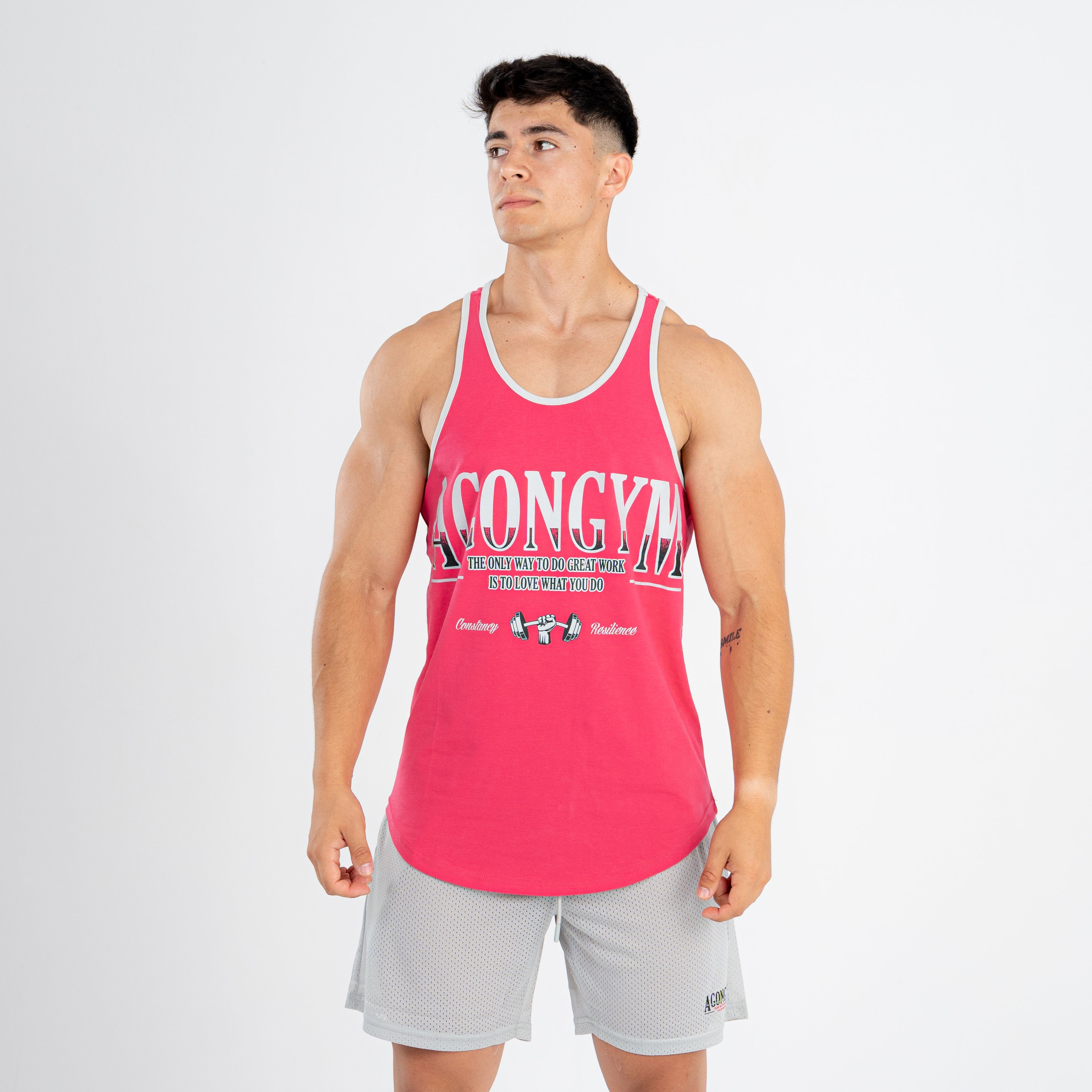 RETROWORKOUT STRINGER - RED MAGENTA