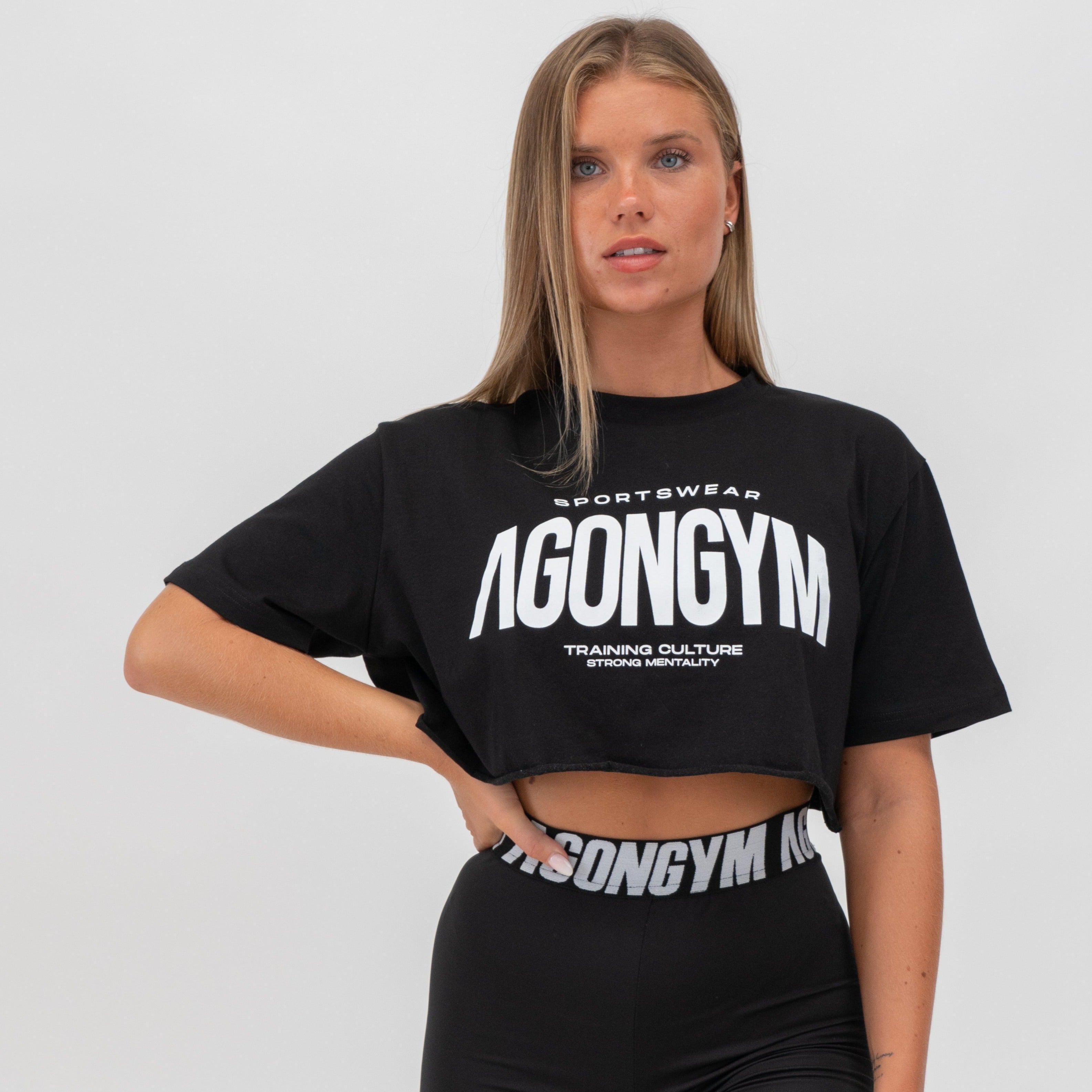 CROP TOP TRAINING CULTURE - BLACK