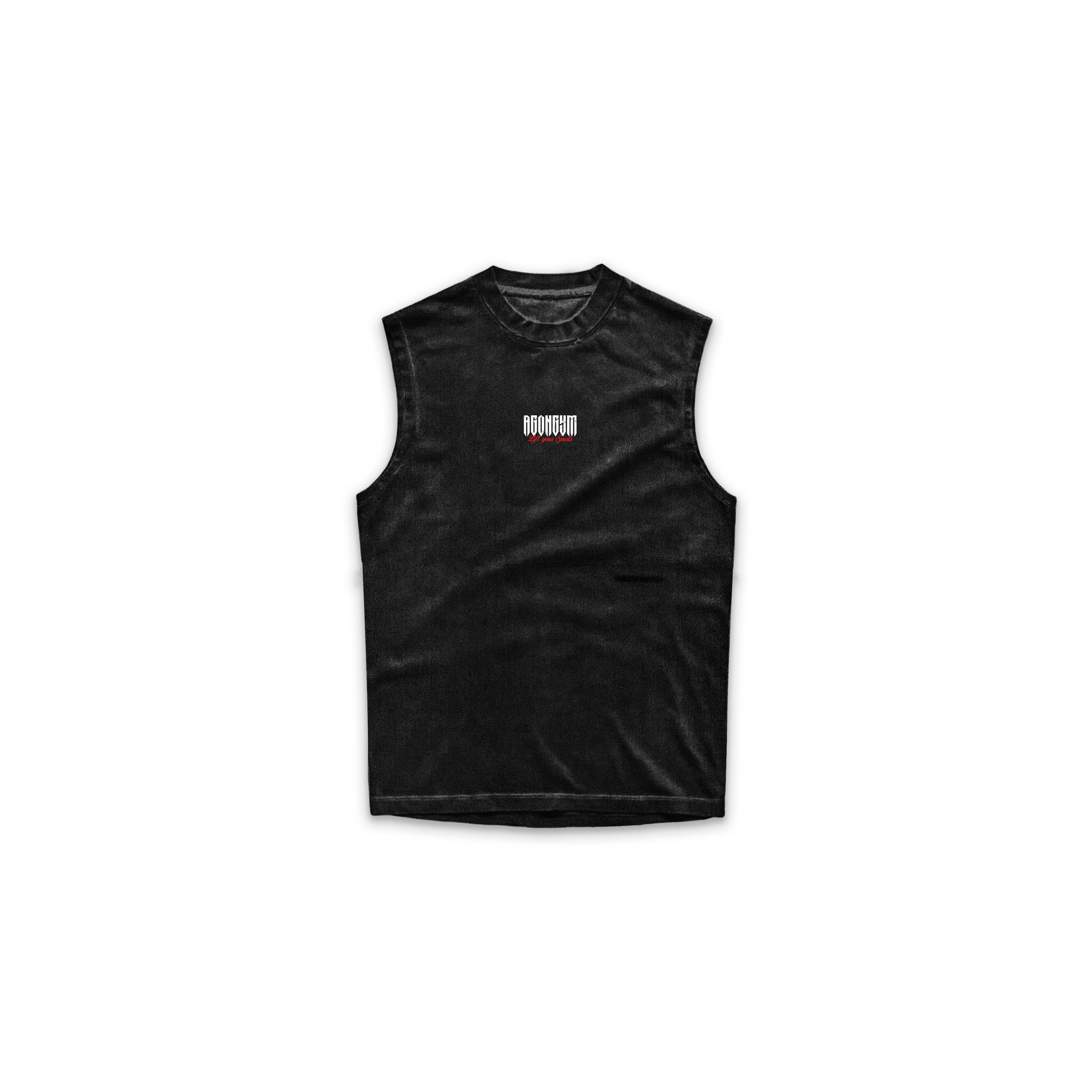 SILENT STRIDE SLEEVELESS - WASHED BLACK