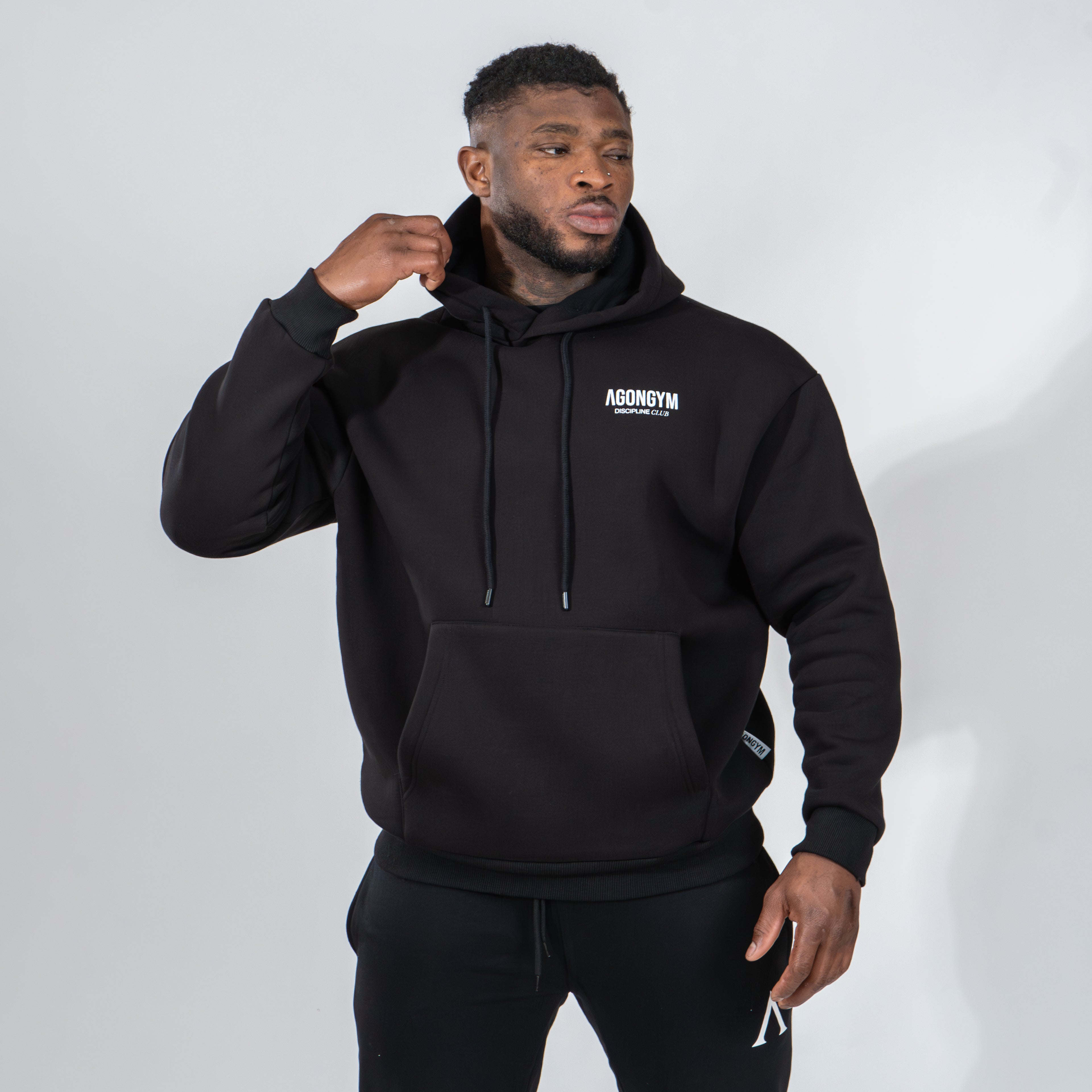 DISCIPLINE CLUB  HOODIE - BLACK